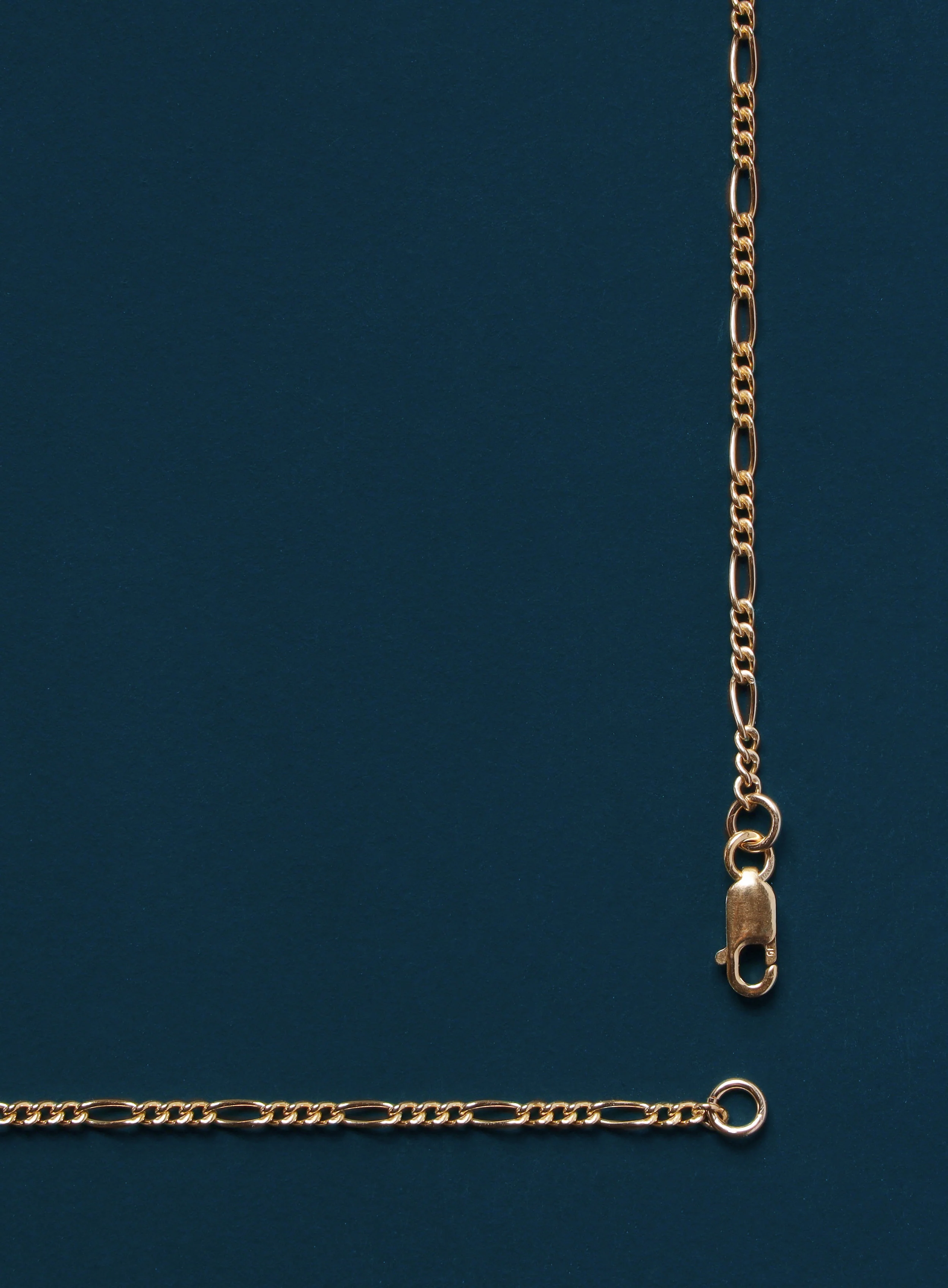 1.8mm 14k Gold Filled Figaro Chain Necklace for Men - Image 5
