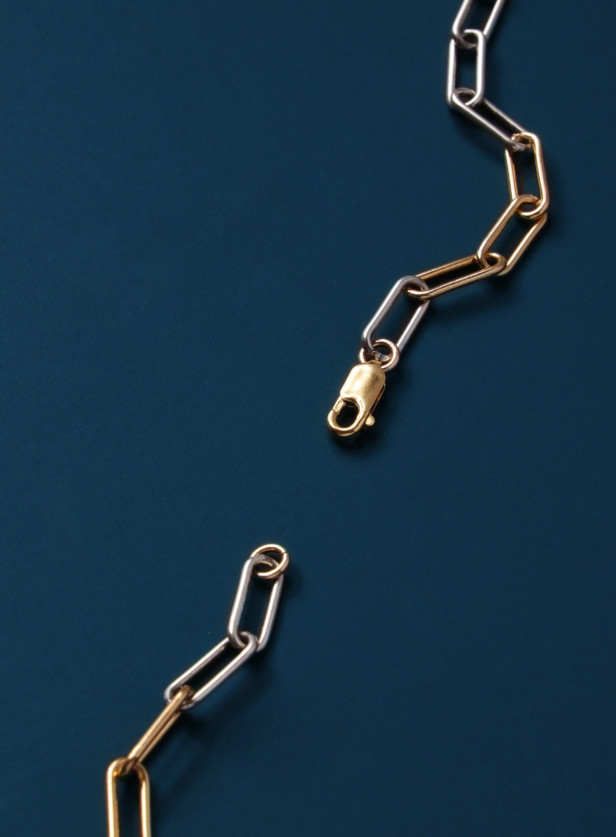 14K Gold Filled and 025 Oxidized Sterling Clip Chain - Image 11