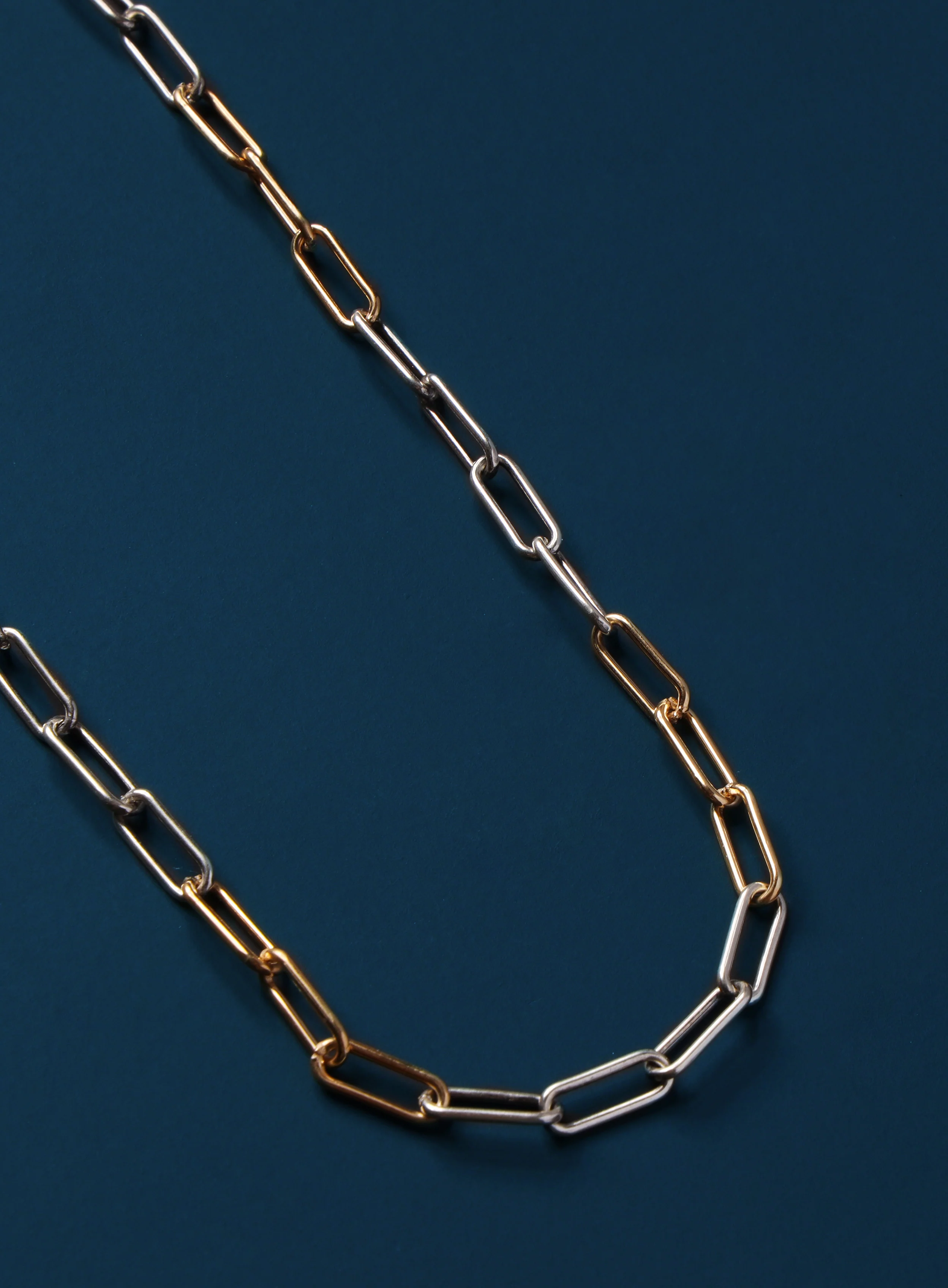 14K Gold Filled and 025 Oxidized Sterling Clip Chain - Image 7