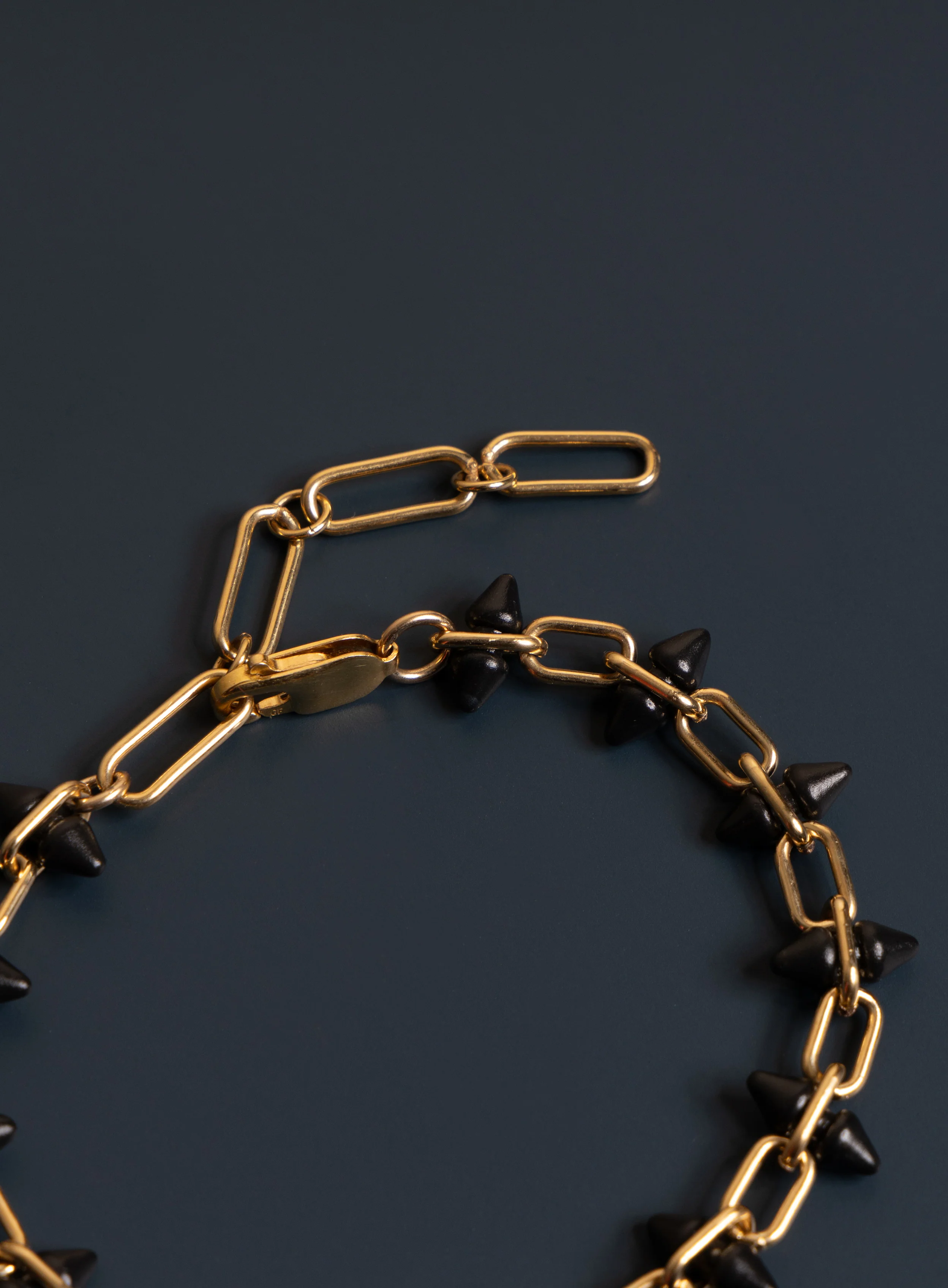 14k Gold Filled and Titanium Adjustable Spike Men's Bracelet - Image 10