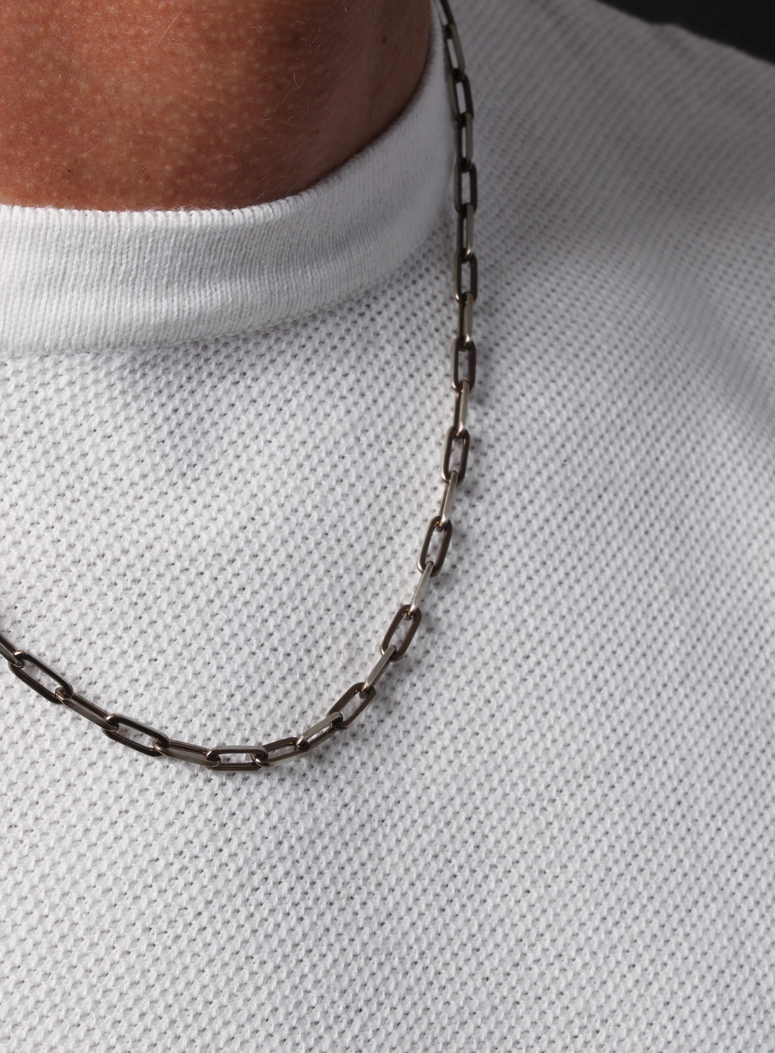 14k Oxidized Vermeil "Chocolate" Gold Elongated Cable Chain - Image 3