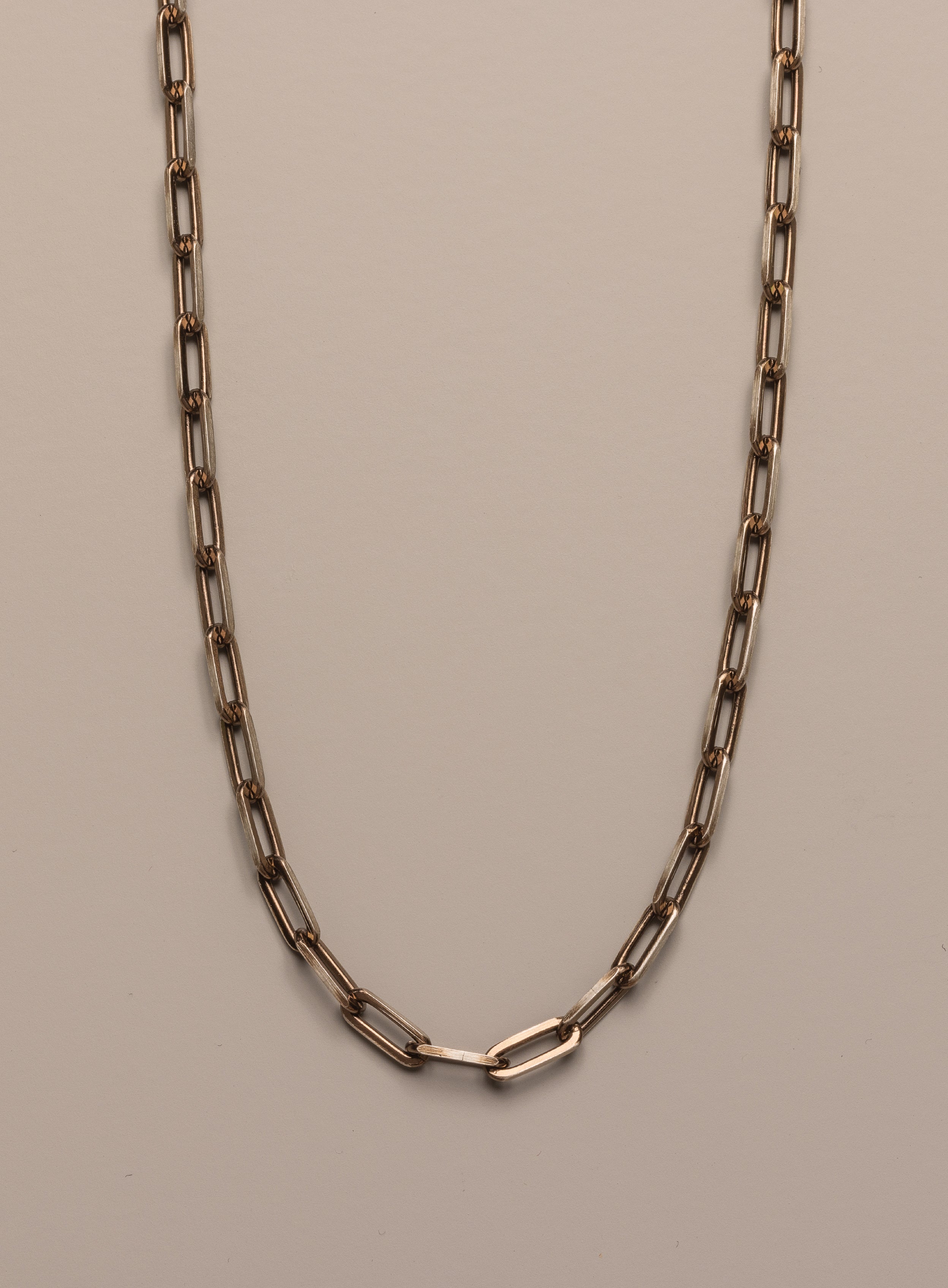 14k Oxidized Vermeil "Chocolate" Gold Elongated Cable Chain - Image 5