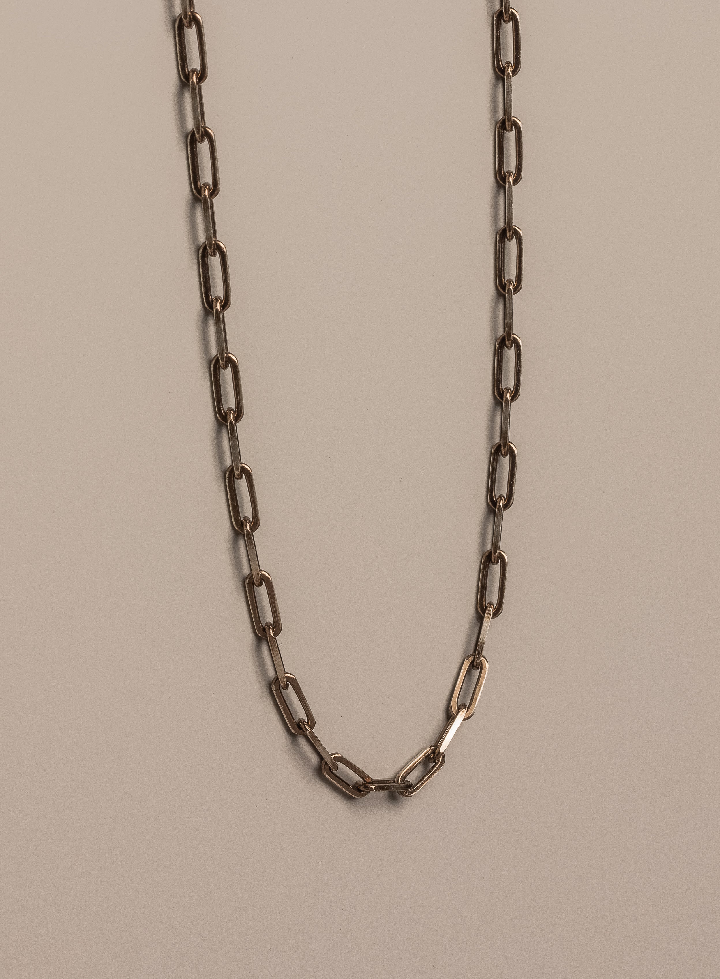14k Oxidized Vermeil "Chocolate" Gold Elongated Cable Chain - Image 8
