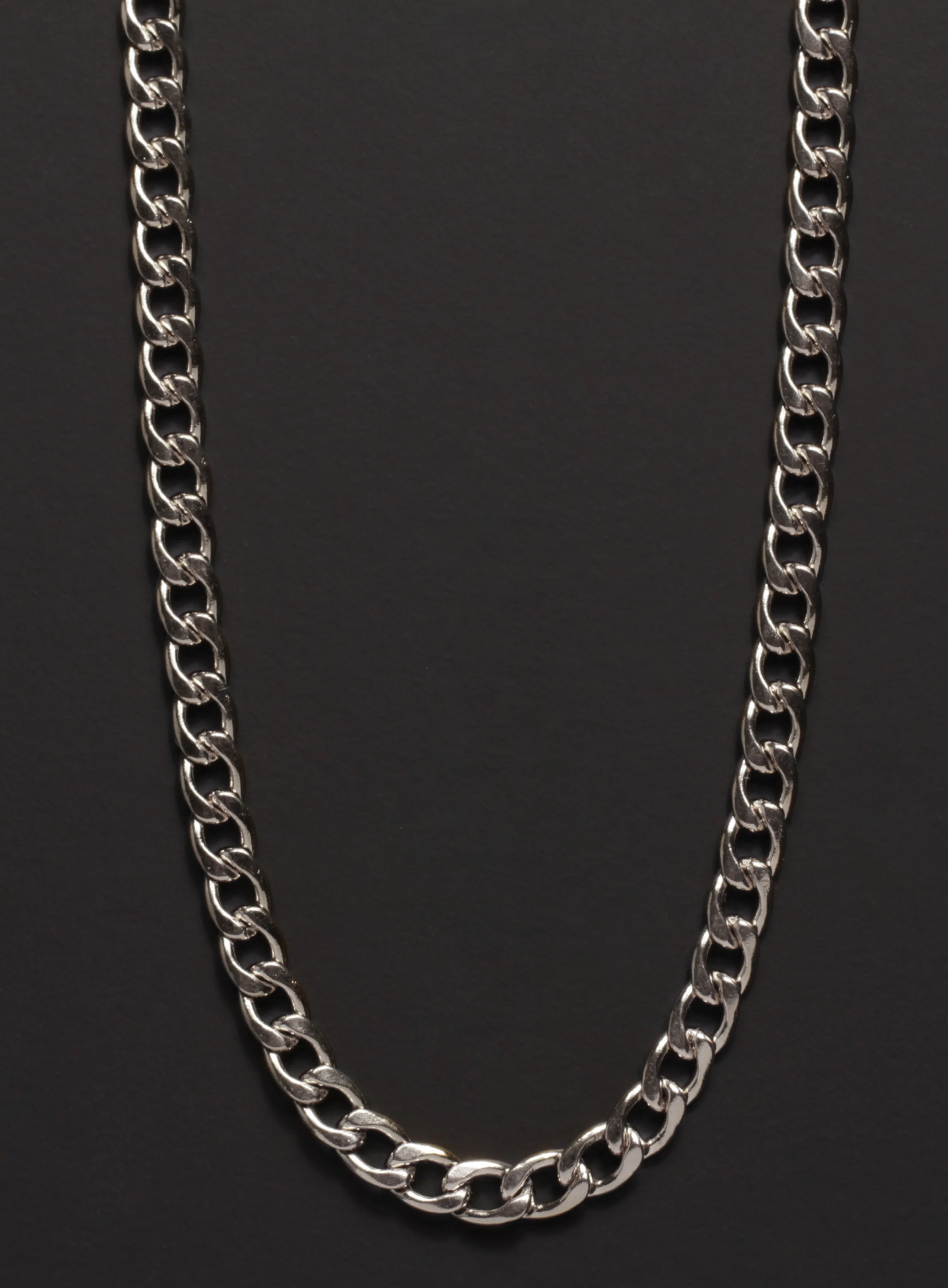 5mm Stainless Steel Curb Chain Necklace for Men - Image 2