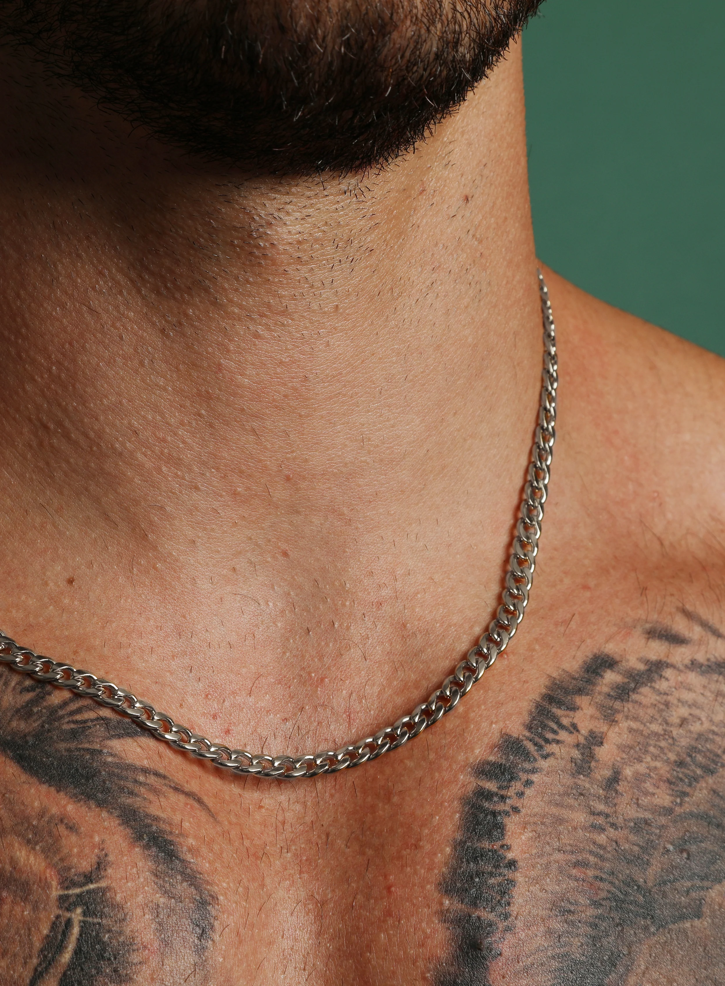 5mm Stainless Steel Curb Chain Necklace for Men - Image 7