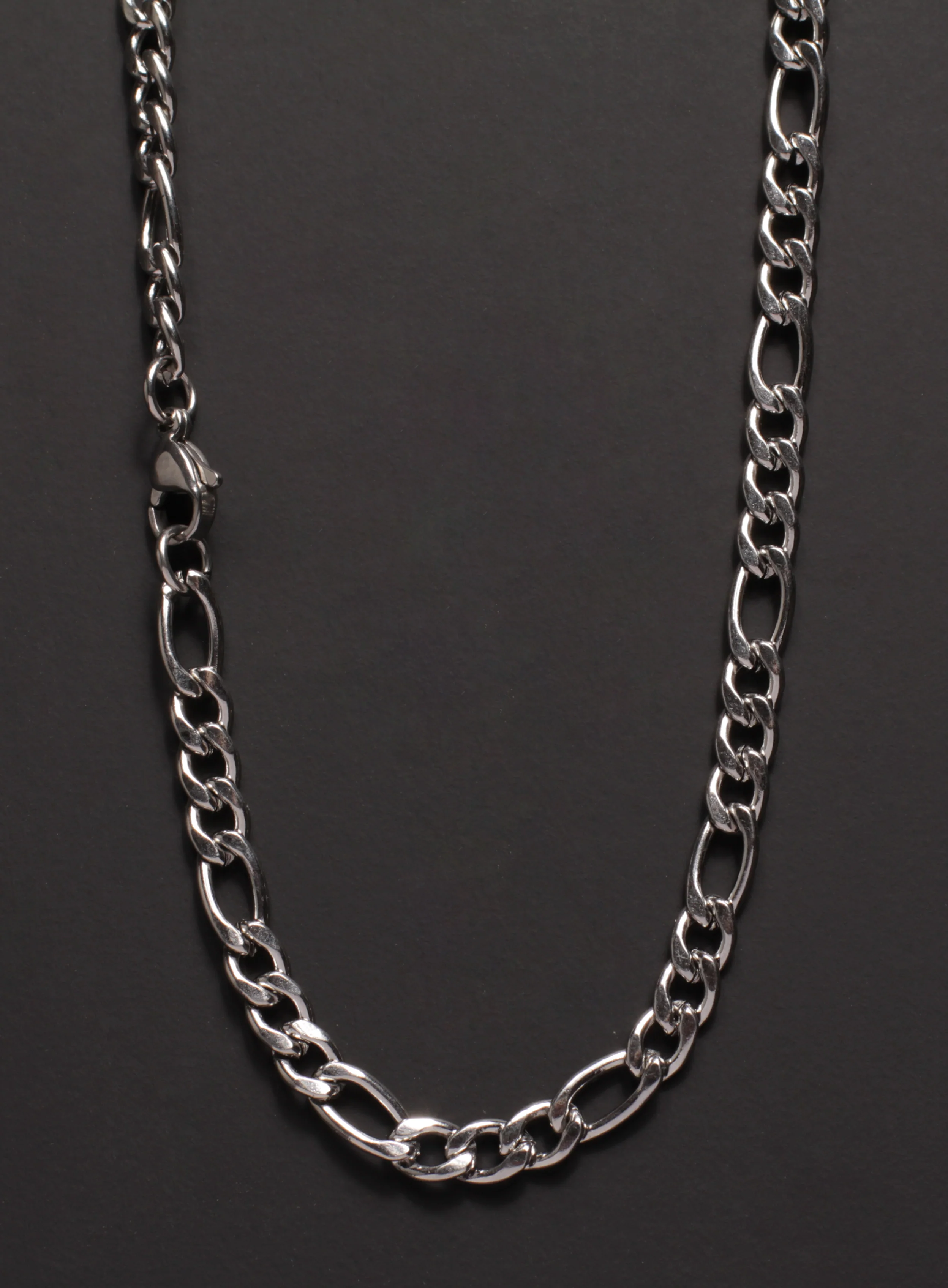 5mm Stainless Steel Figaro Chain Necklace for Men - Image 3