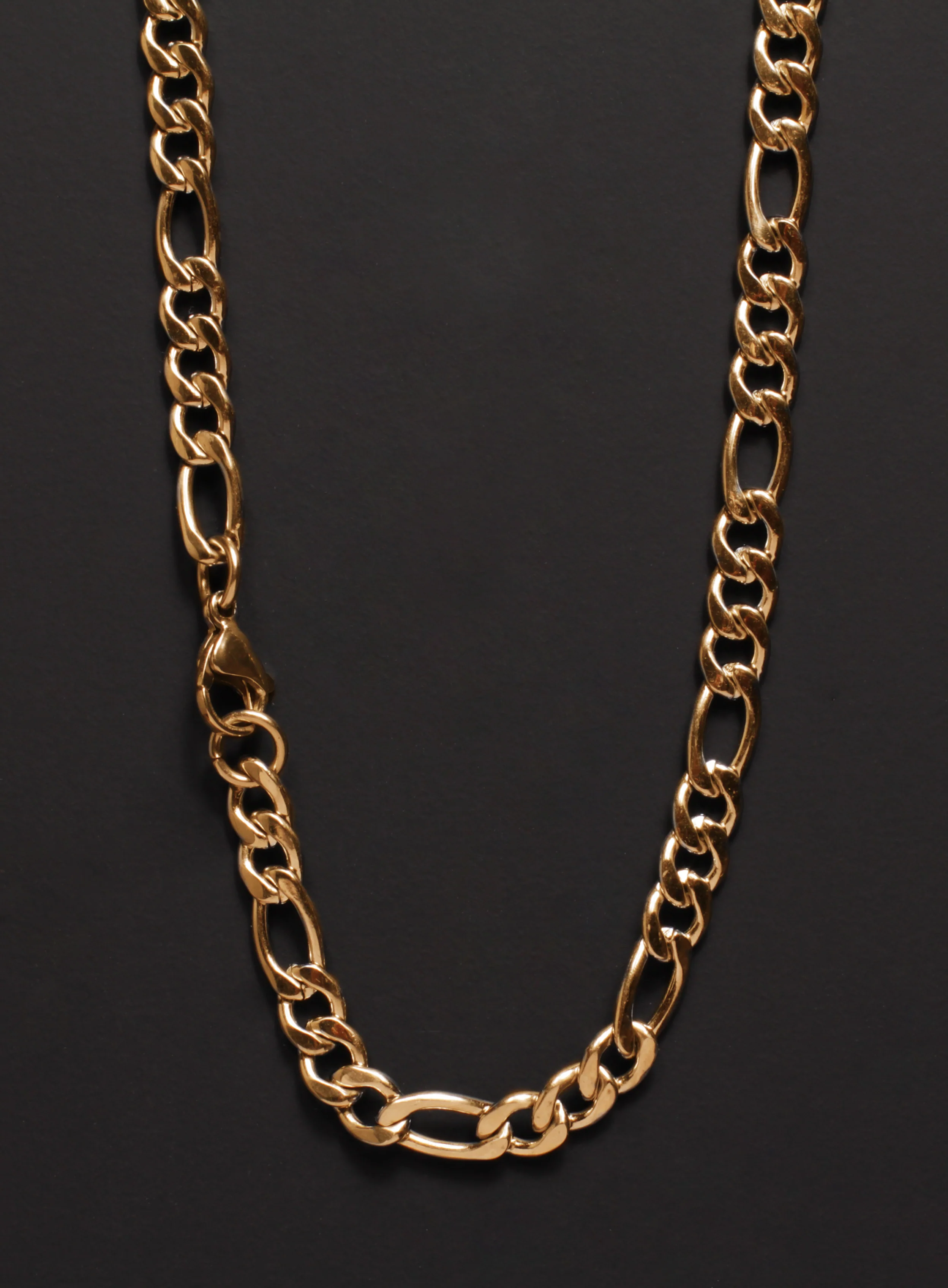 6mm Gold Figaro Chain Necklace for Men - Image 4