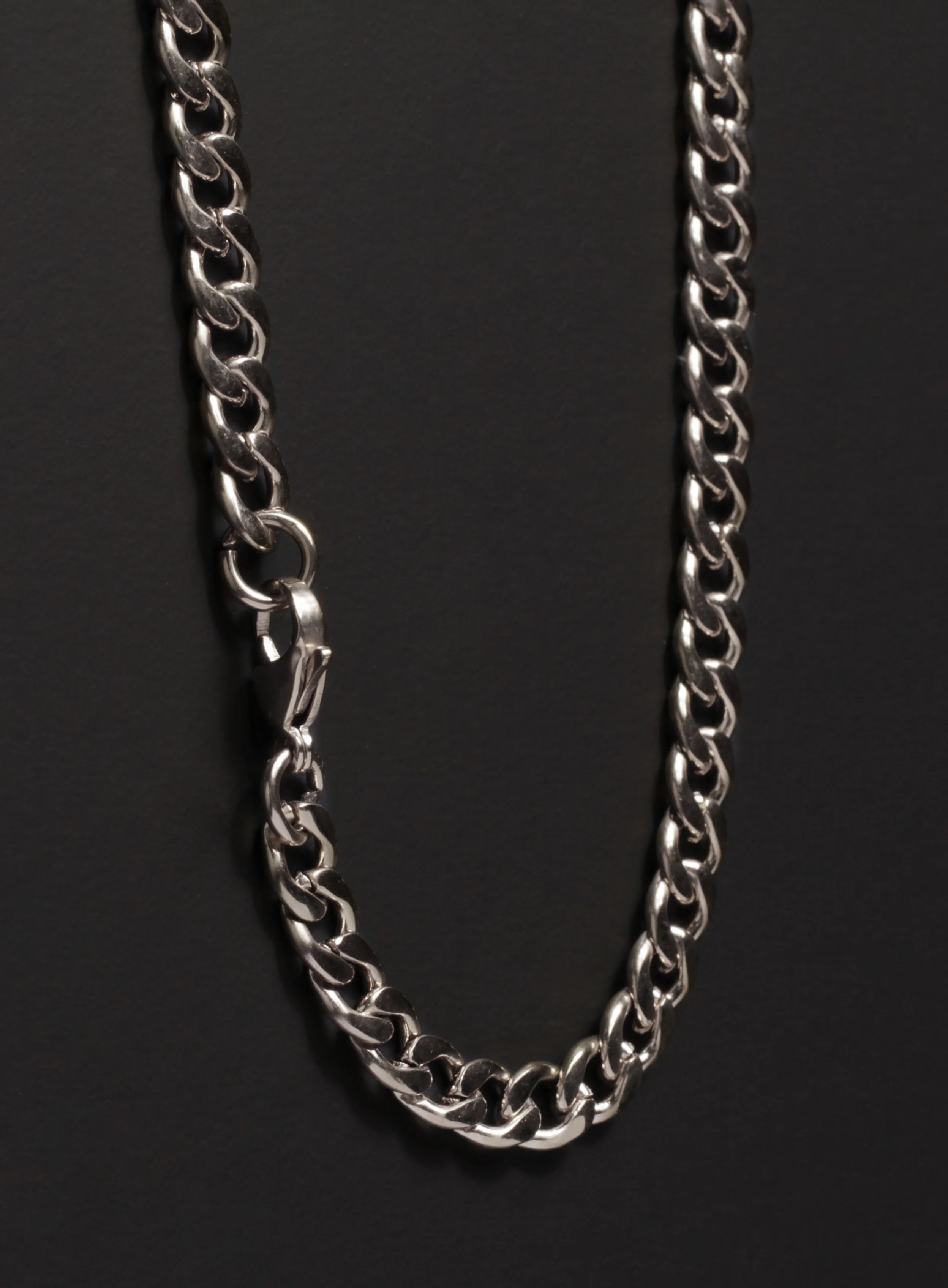7mm Stainless Steel Curb Chain Necklace for Men - Image 4