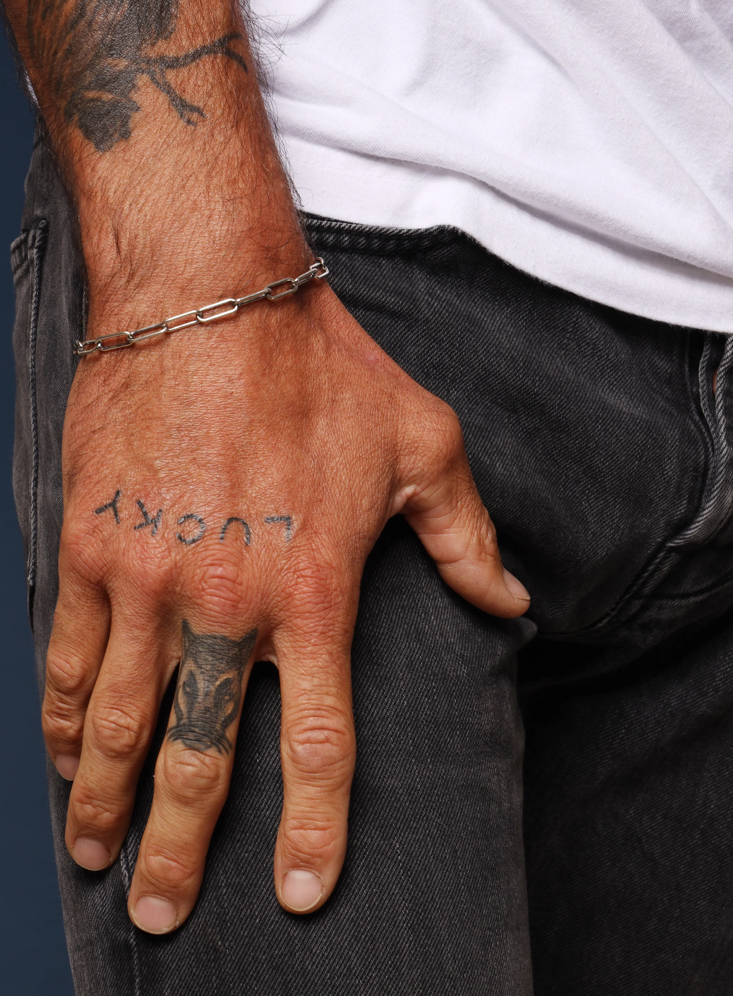925 Oxidized Sterling Silver Clip Chain Bracelet - Image 3