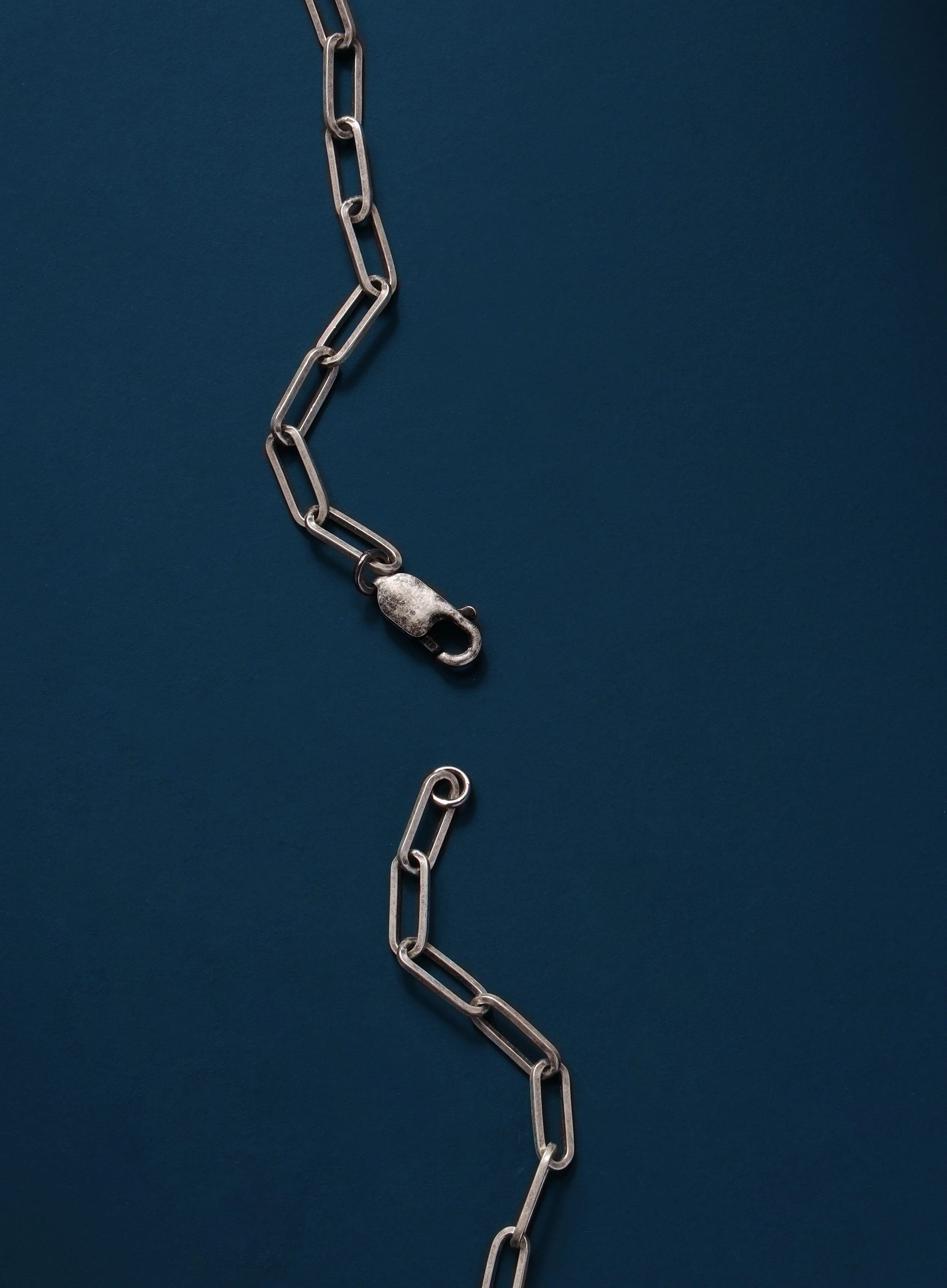 925 Oxidized Sterling Silver Cable "Clip" Chain - Image 5