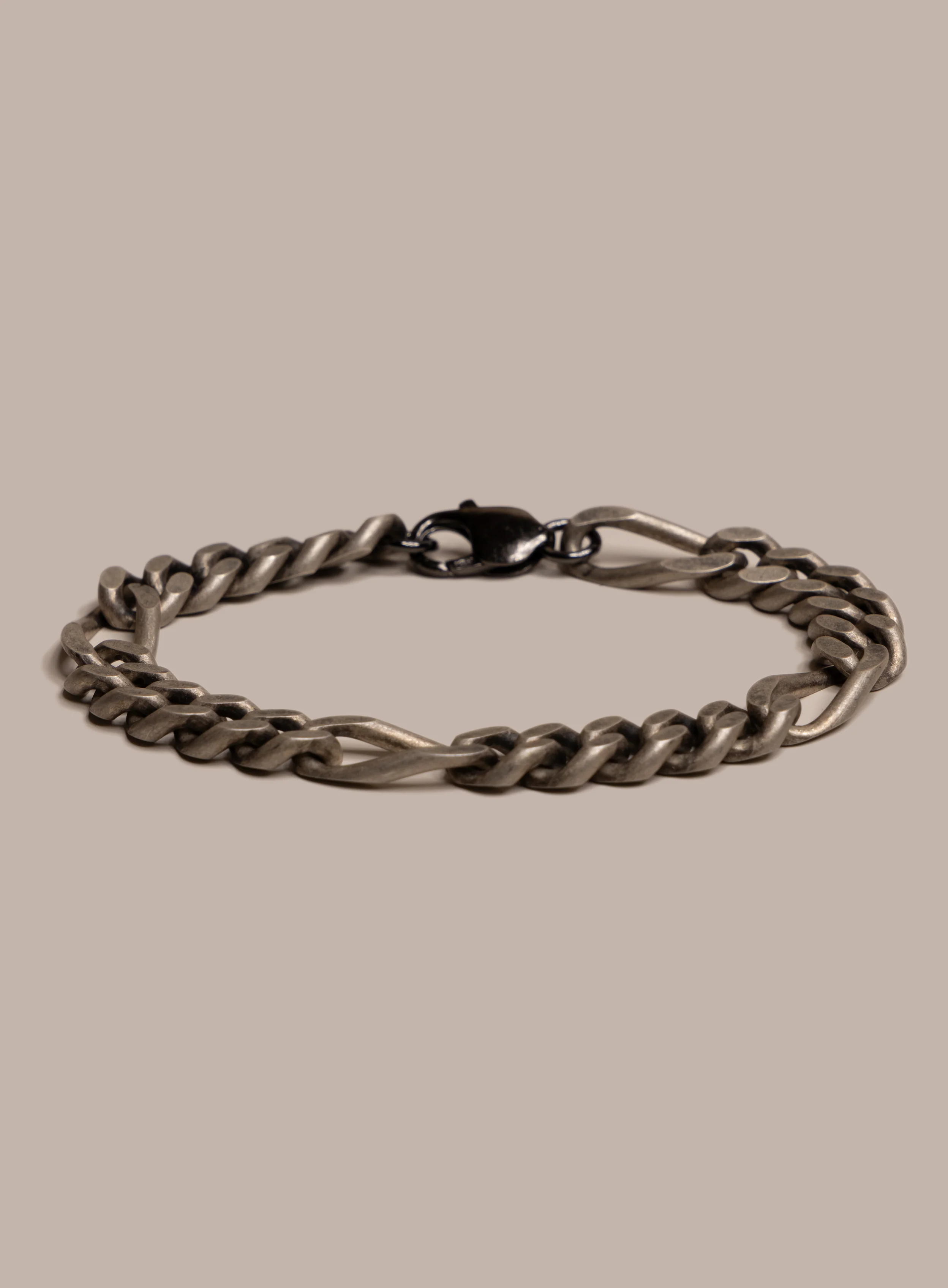 925 Oxidized Sterling Silver Thick Jewelry Bracelet for Man - Image 7