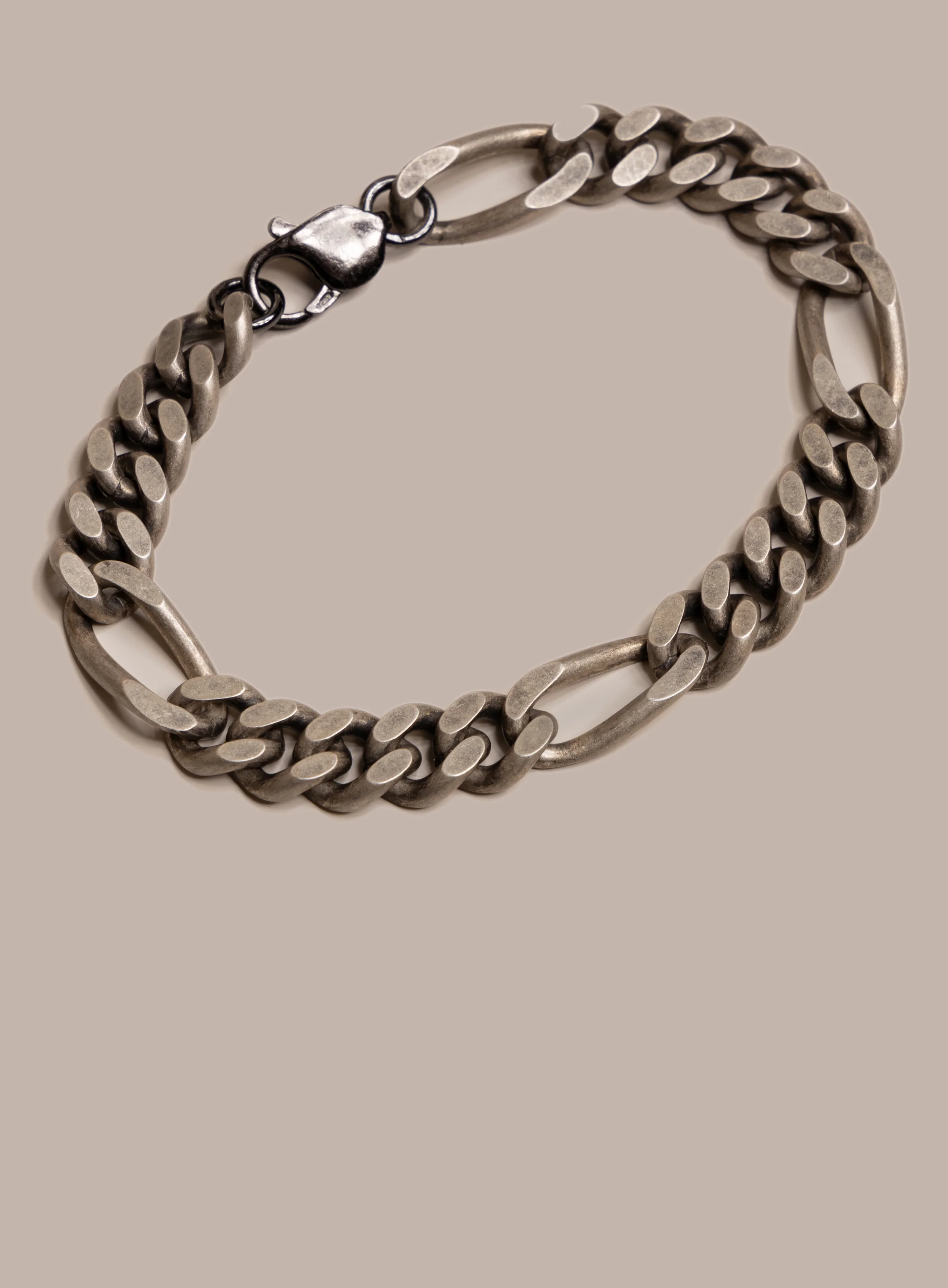 925 Oxidized Sterling Silver Thick Jewelry Bracelet for Man - Image 9