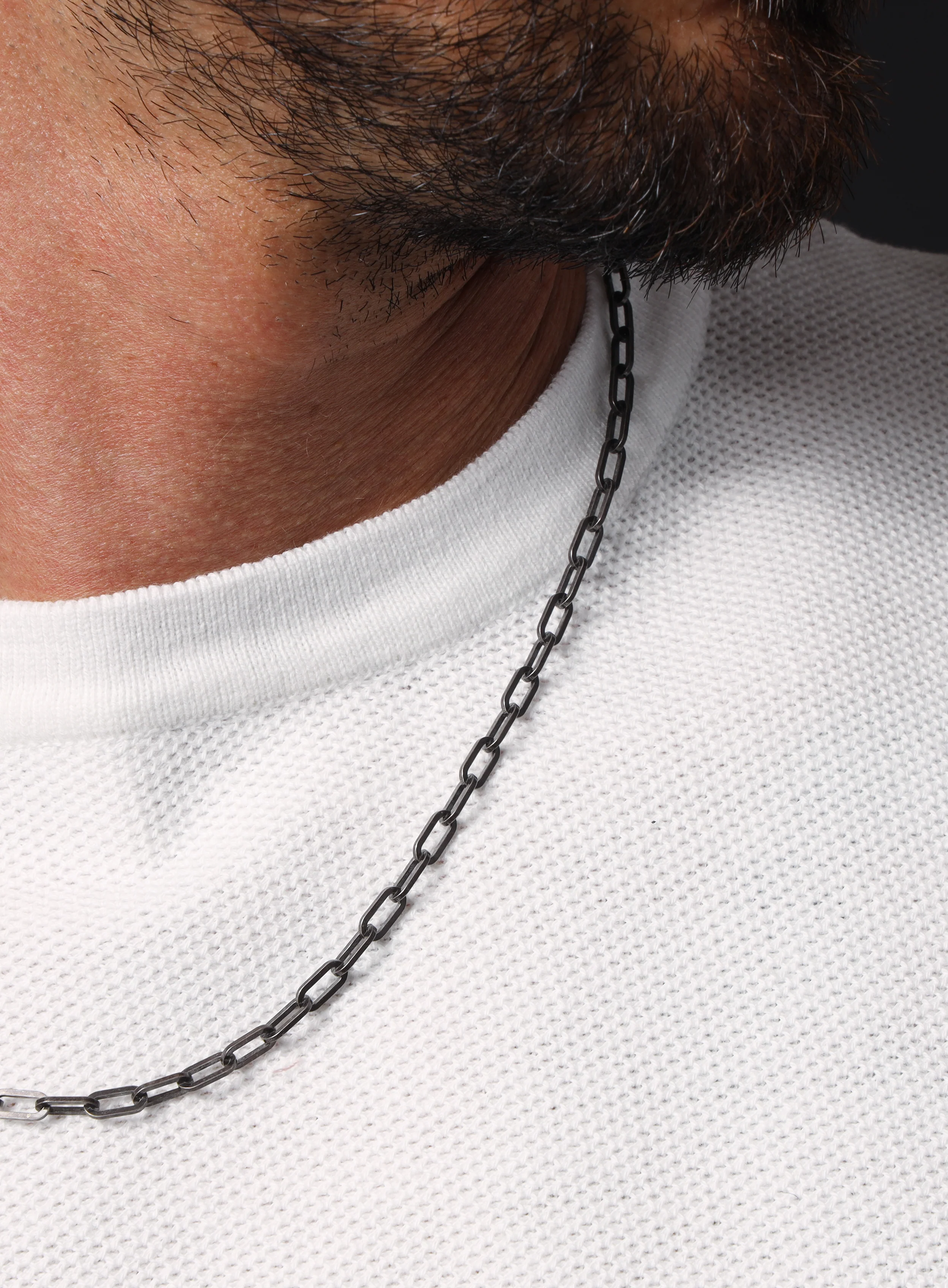 925 Oxidized Sterling Silver w/ Gold Constrast Clasp - Image 3