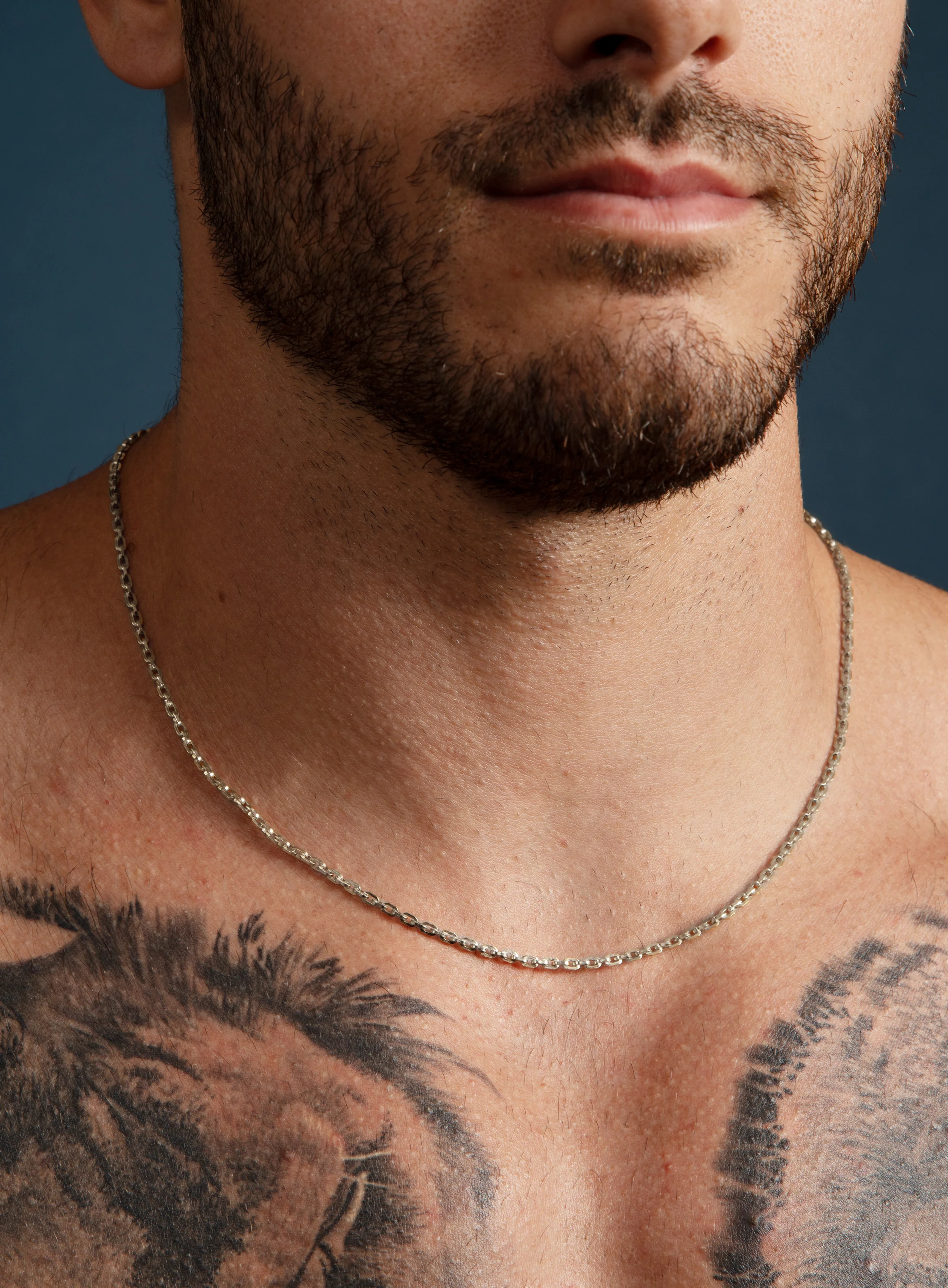 925 Sterling Silver Cable Chain Necklace for Men - Image 3