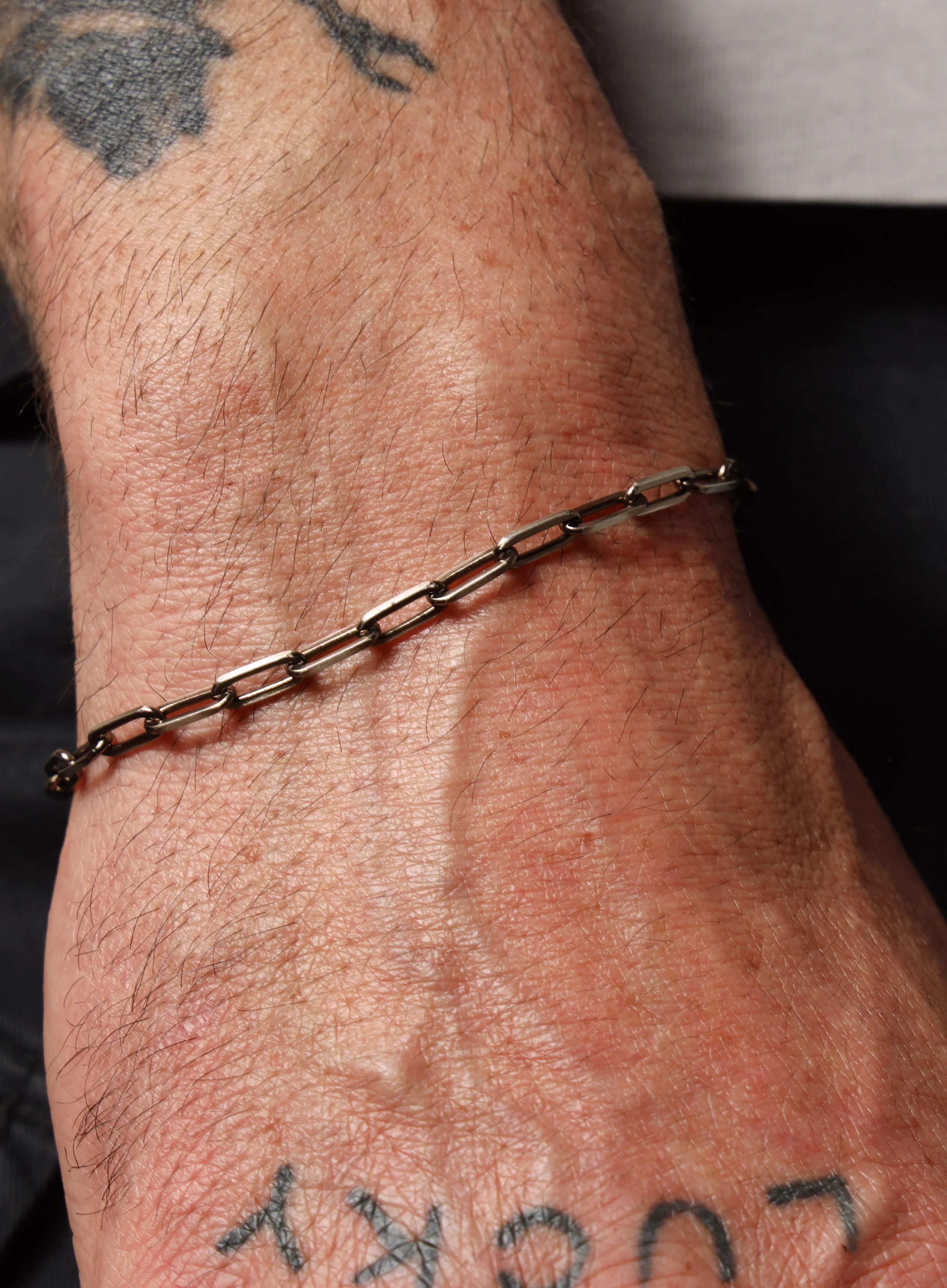 925 Sterling Silver / Chocolate Gold with 14k Gold Filled Clasp Chain Bracelet - Image 5