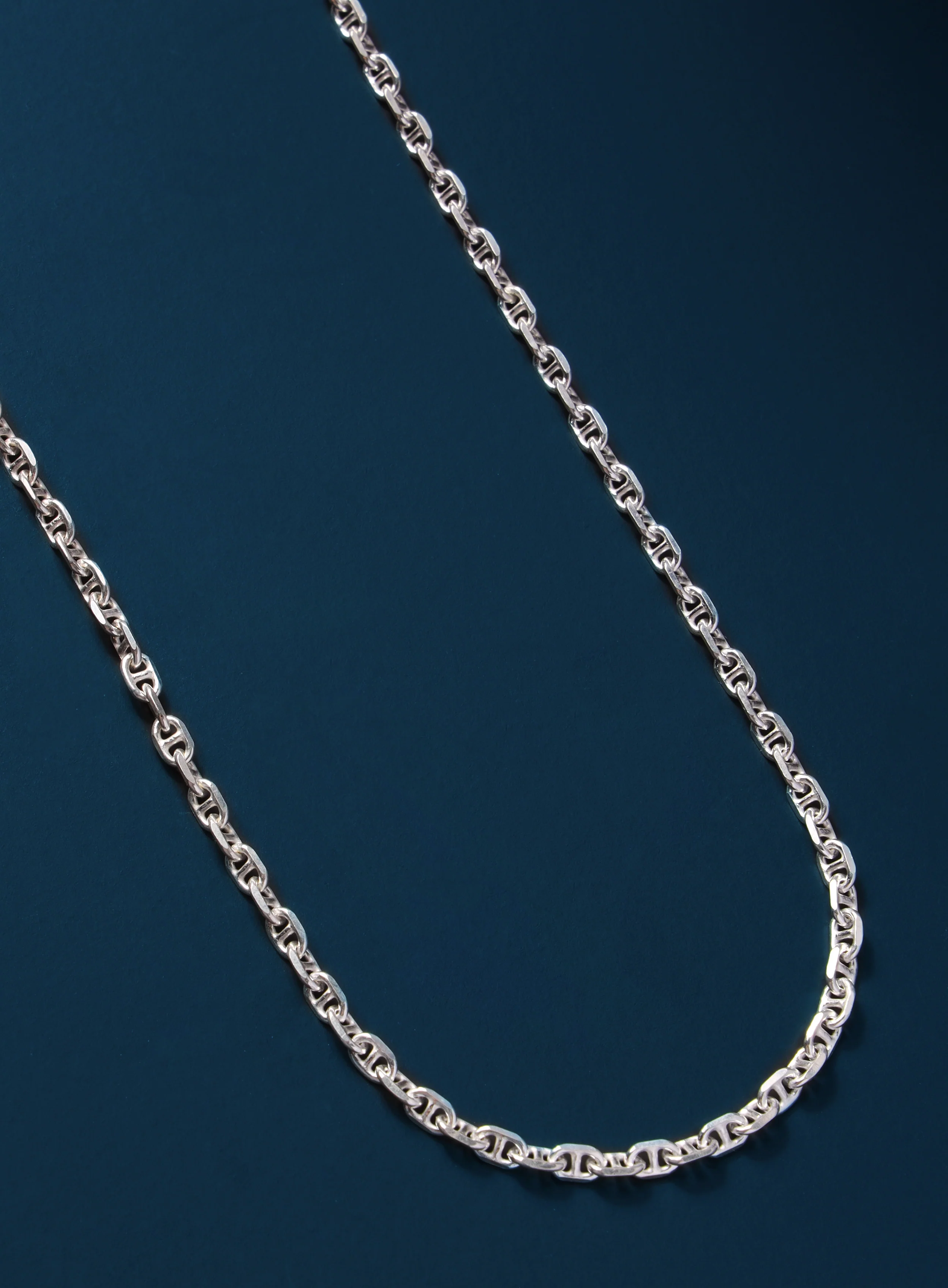 925 Sterling Silver Mini Anchor Chain Necklace for Men - Image 5