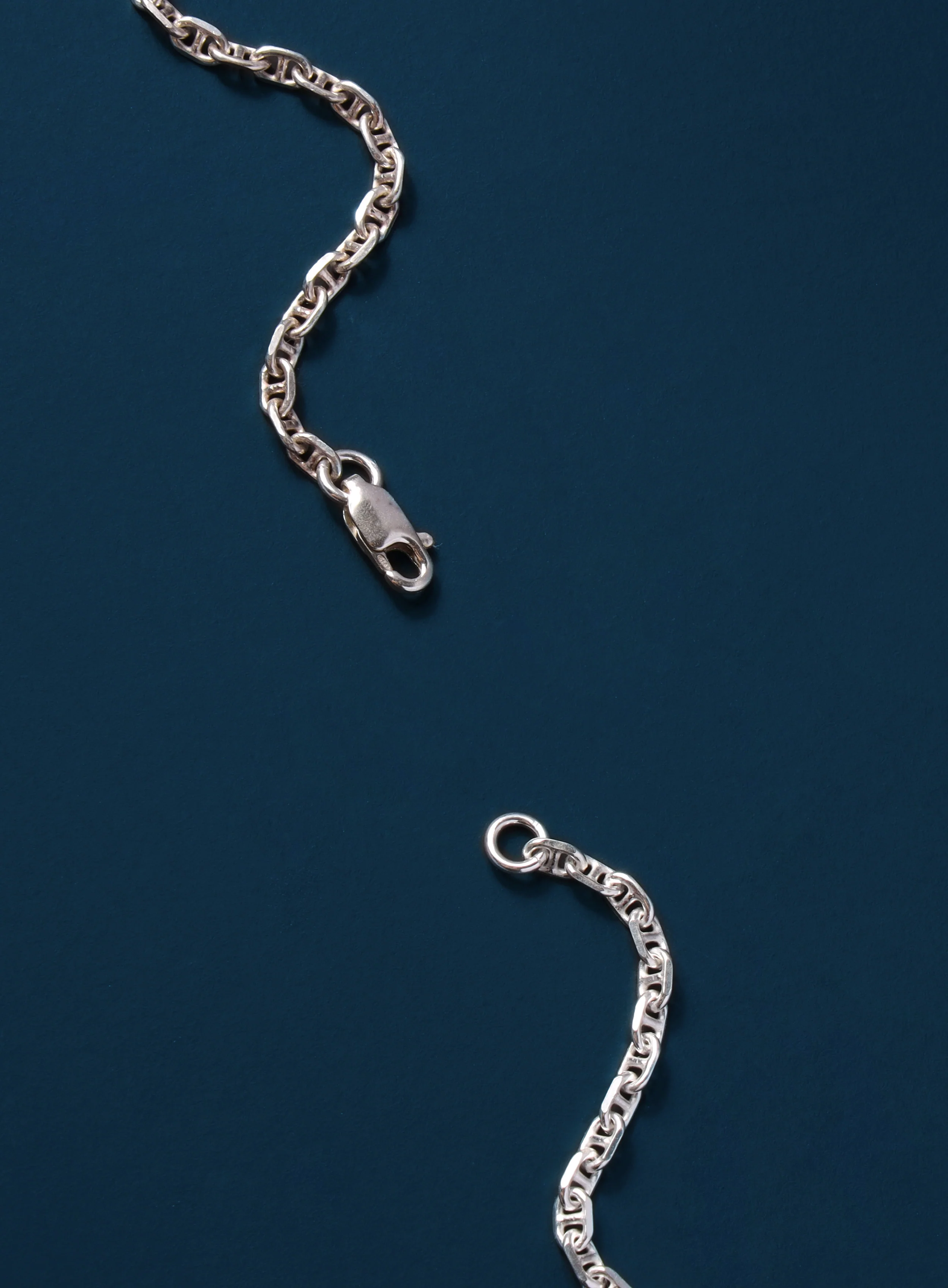 925 Sterling Silver Mini Anchor Chain Necklace for Men - Image 9