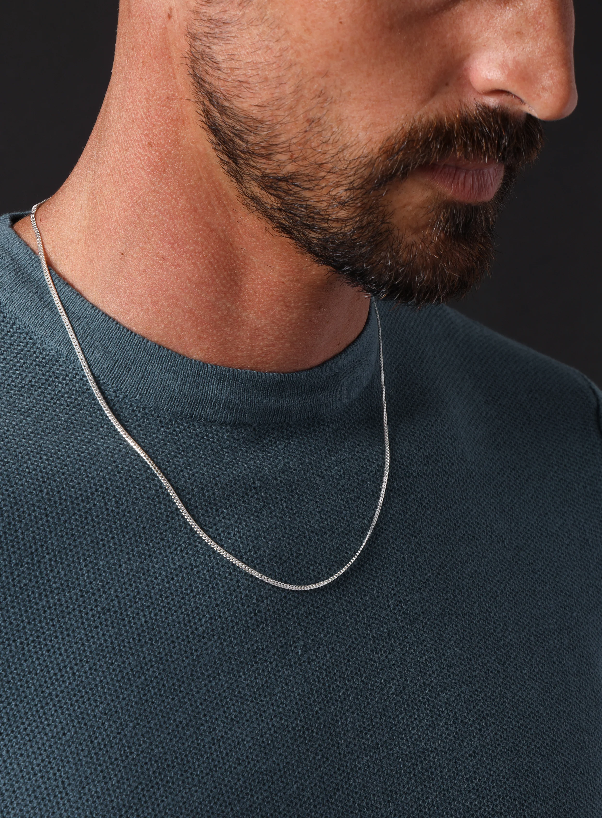 925 Sterling Silver Minimalist 2mm Cuban Chain Necklace for Men - Image 3