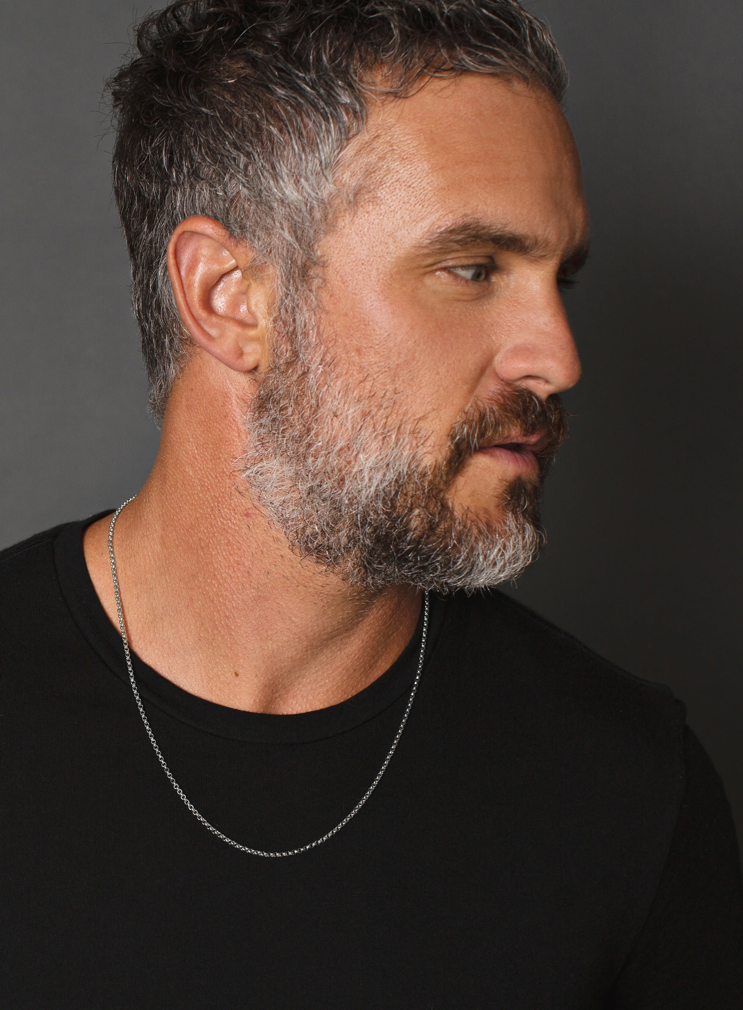 925 Sterling Silver Rolo Chain Necklace for Men - Image 4
