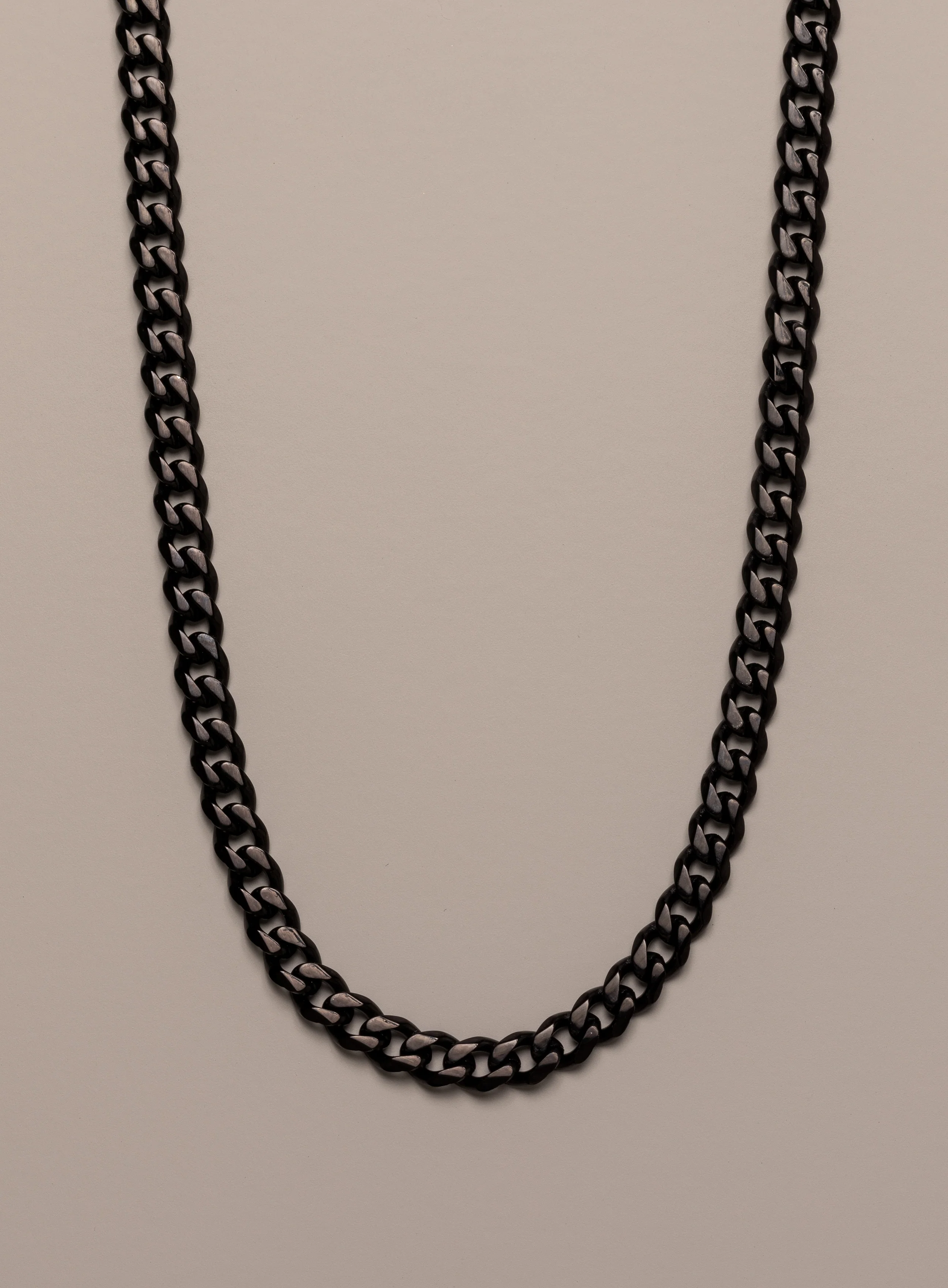 5mm wide Black Coated Stainless Steel Miami Cuban chain - Image 2