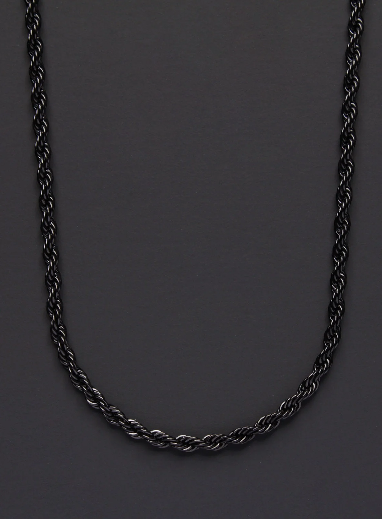 3mm Black Rope necklace - Image 3