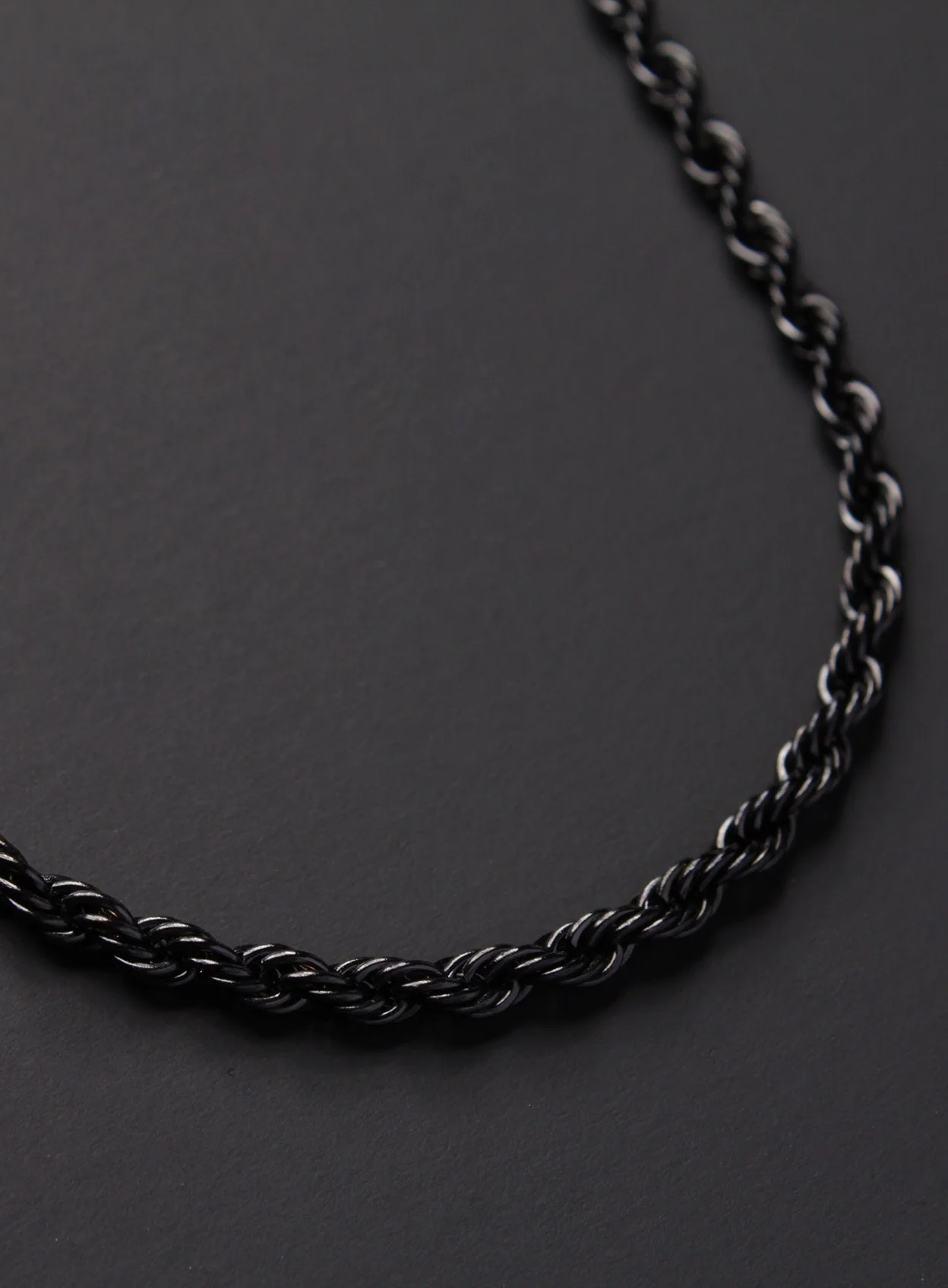 3mm Black Rope necklace - Image 5