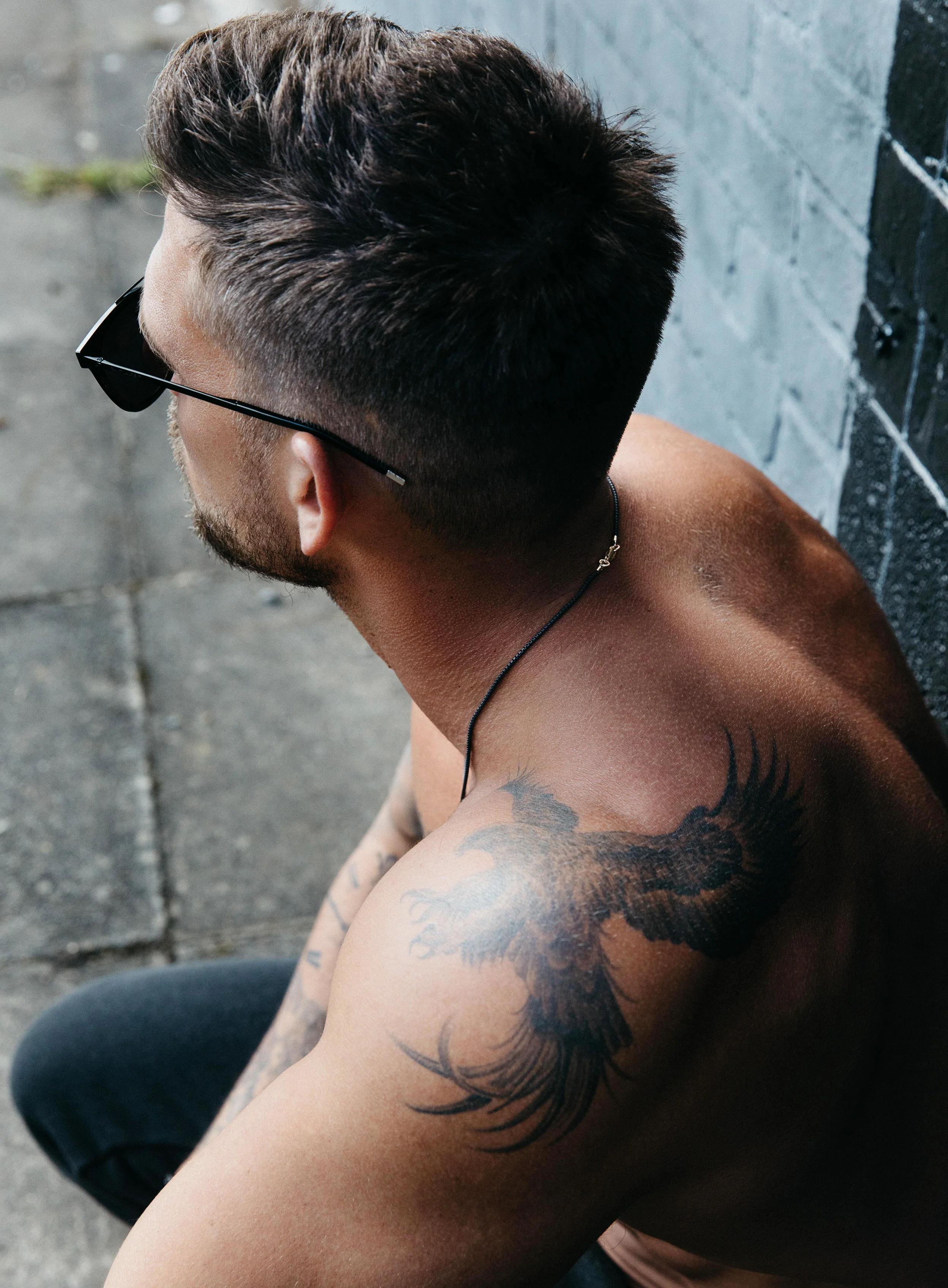 Black Titanium Round Box Chain Necklace for Men - Image 10