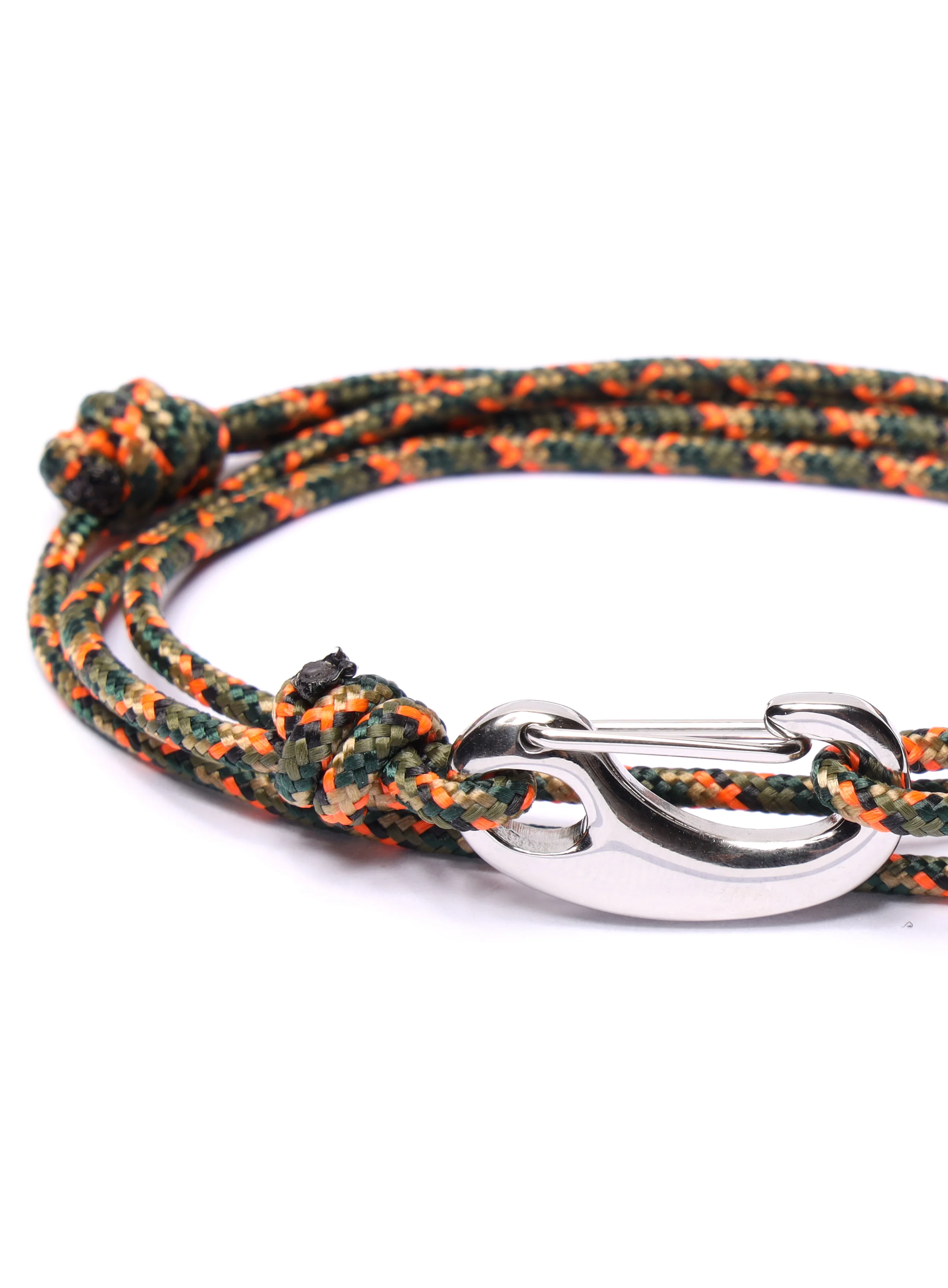 Camo Tactical Cord Bracelet for Men (Silver Clasp - 11S) - Image 5