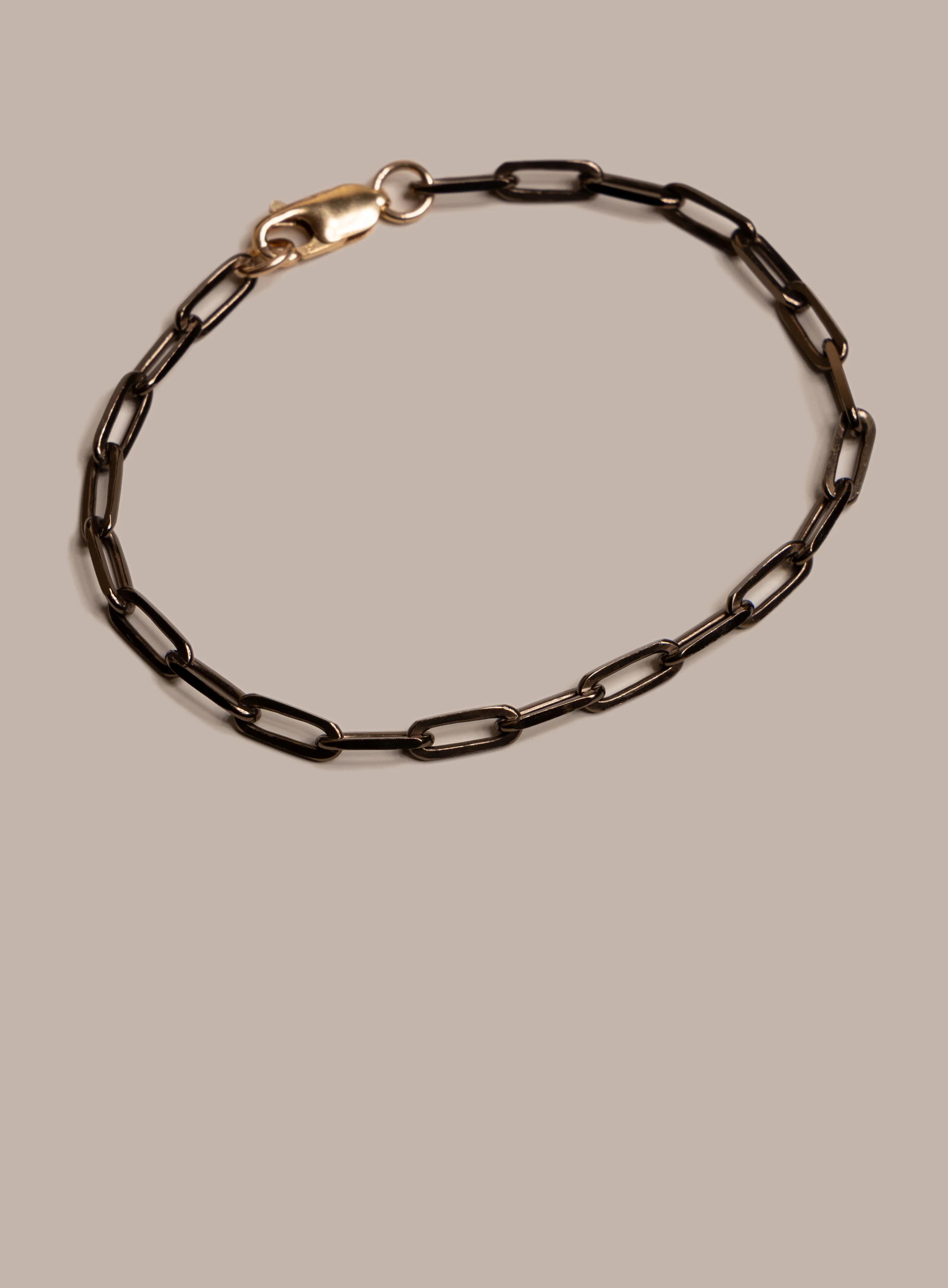 Chocolate Gold and 14K Gold Filled Contrast Chain Bracelet for Guys - Image 6