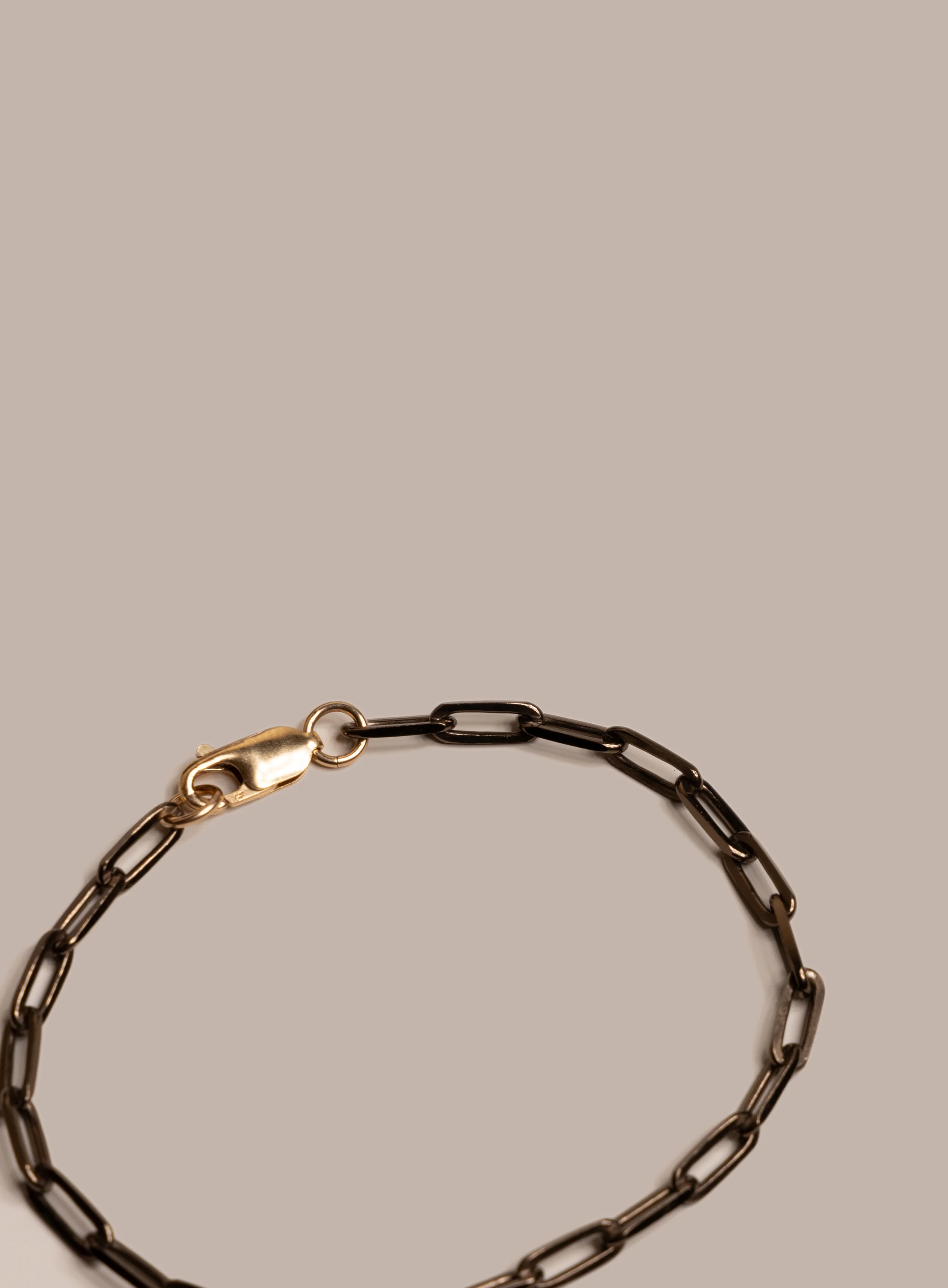 Chocolate Gold and 14K Gold Filled Contrast Chain Bracelet for Guys - Image 8