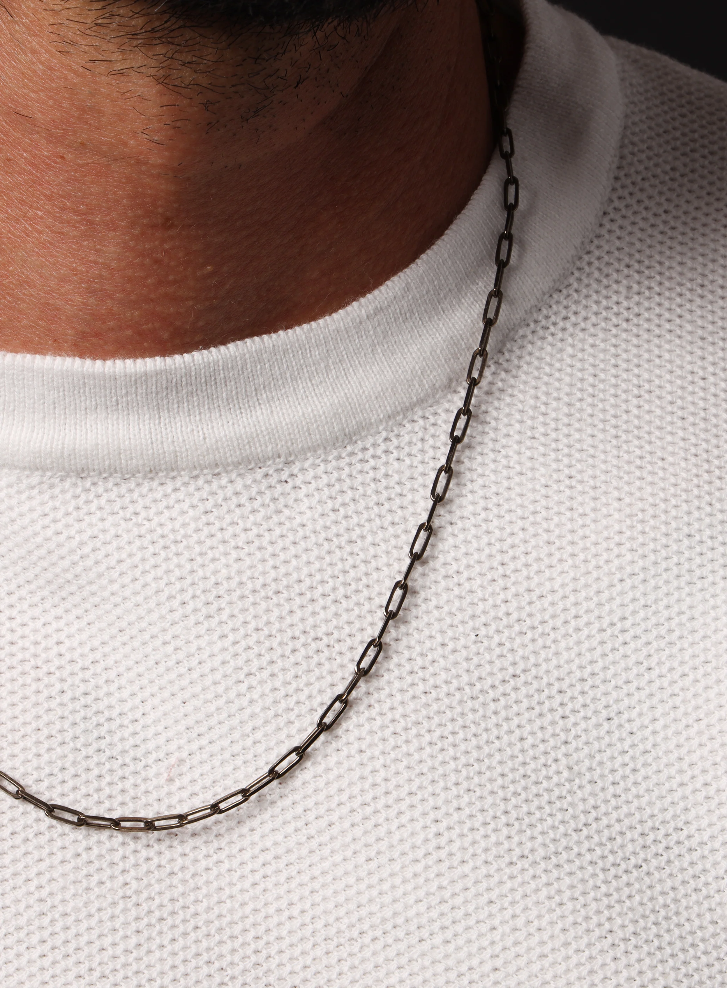 "Chocolate" Vermeil Gold Cable Chain Necklace for Men - Image 2