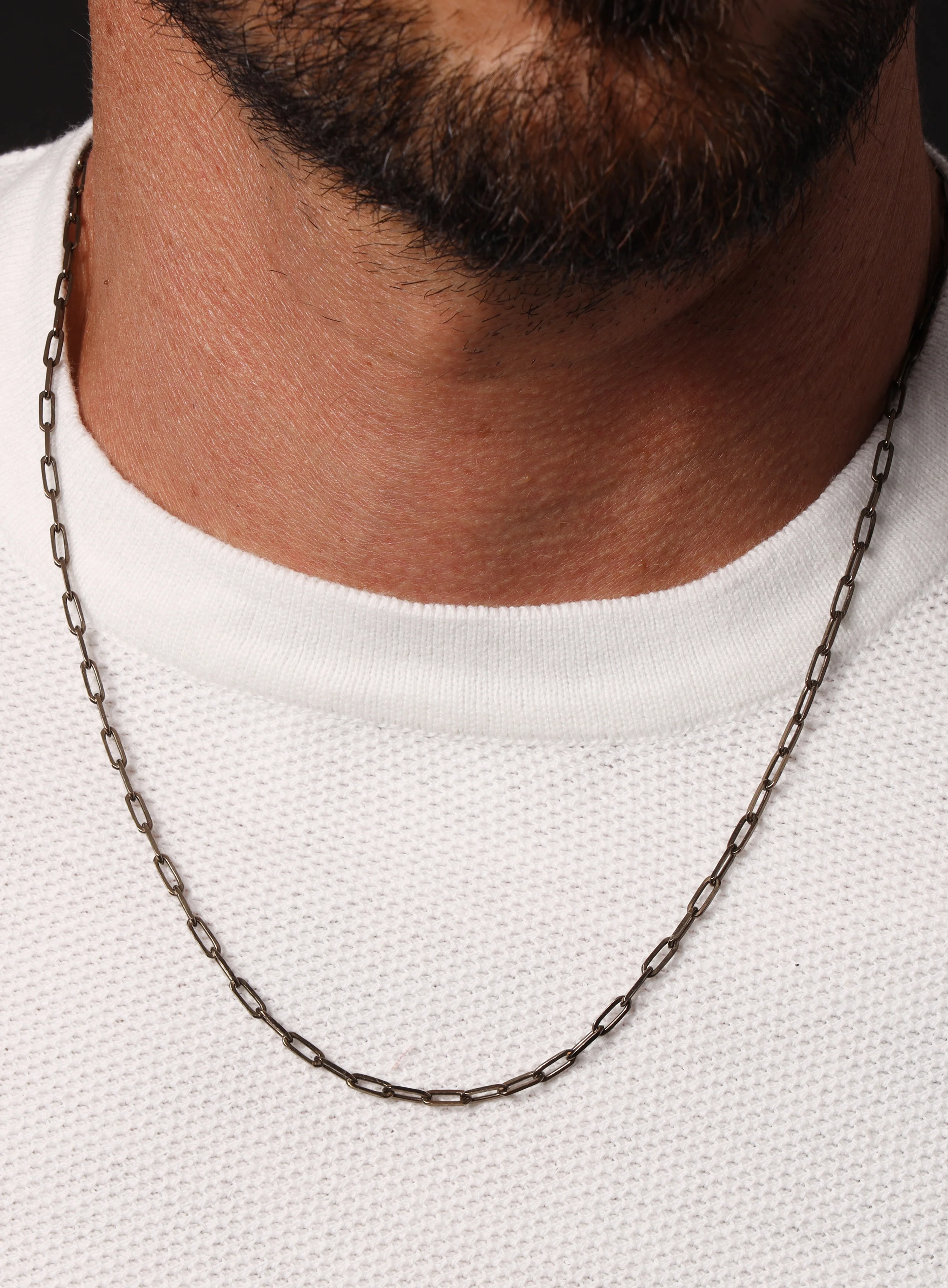 "Chocolate" Vermeil Gold Cable Chain Necklace for Men - Image 7