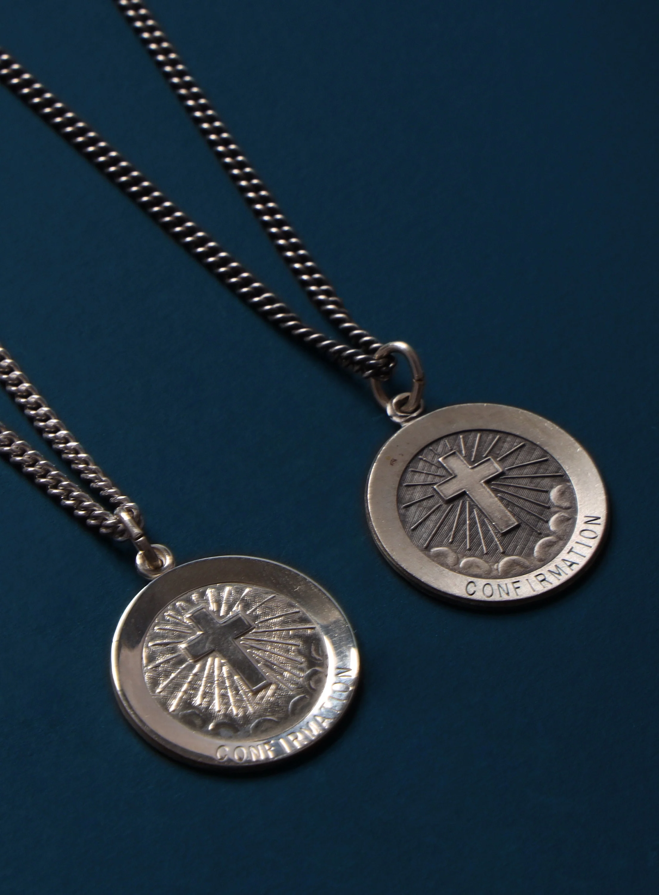Confirmation Cross Sterling Silver Pendant Necklace for men - Image 4