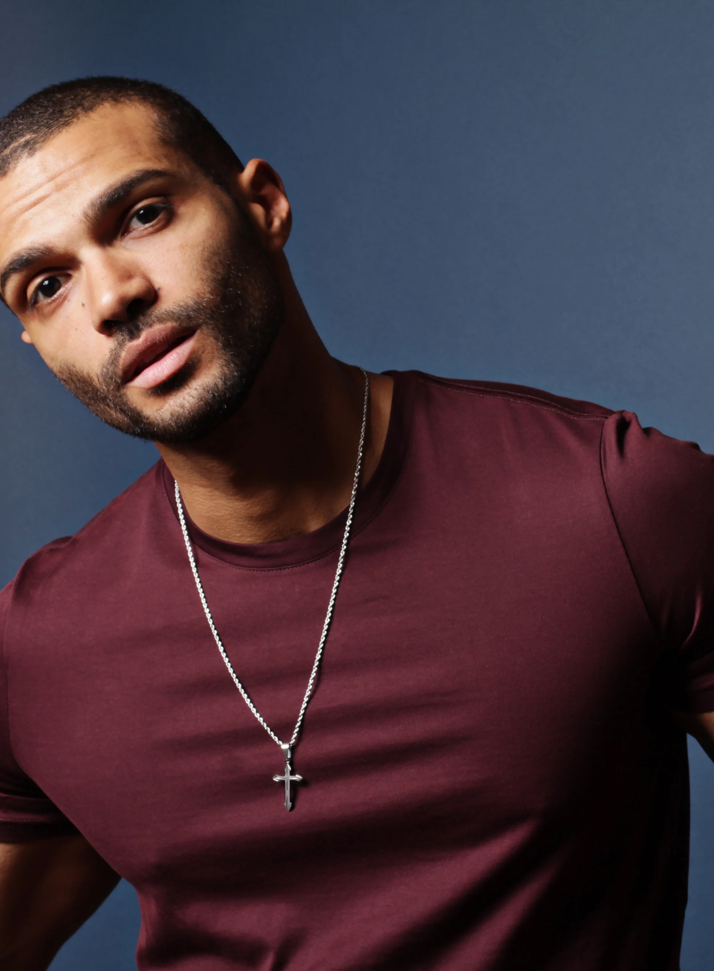 Cross Necklace for Men with Rope Chain - Image 5