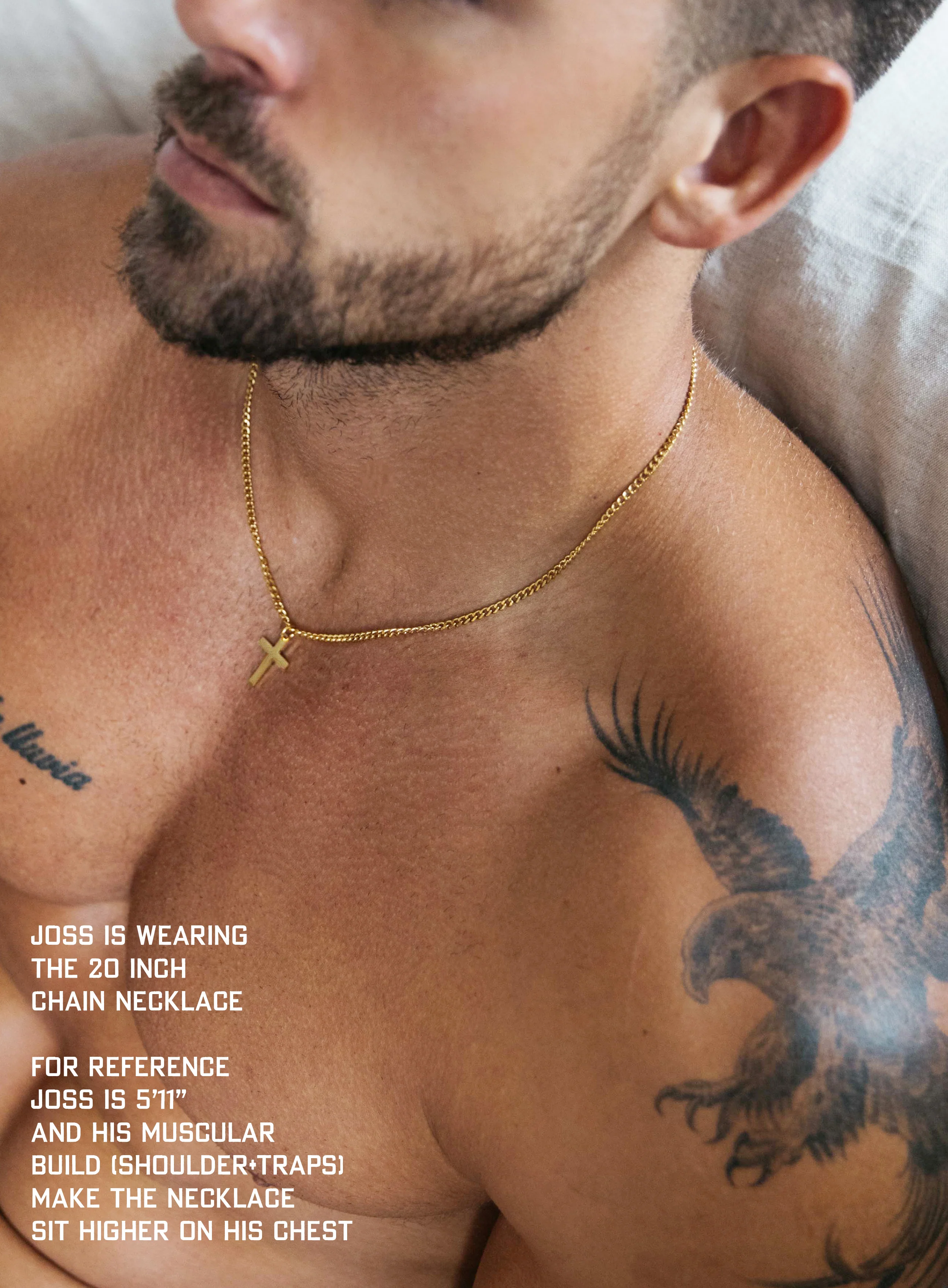 Small Cuban Chain Gold Stainless Steel Cross Necklace - Image 7
