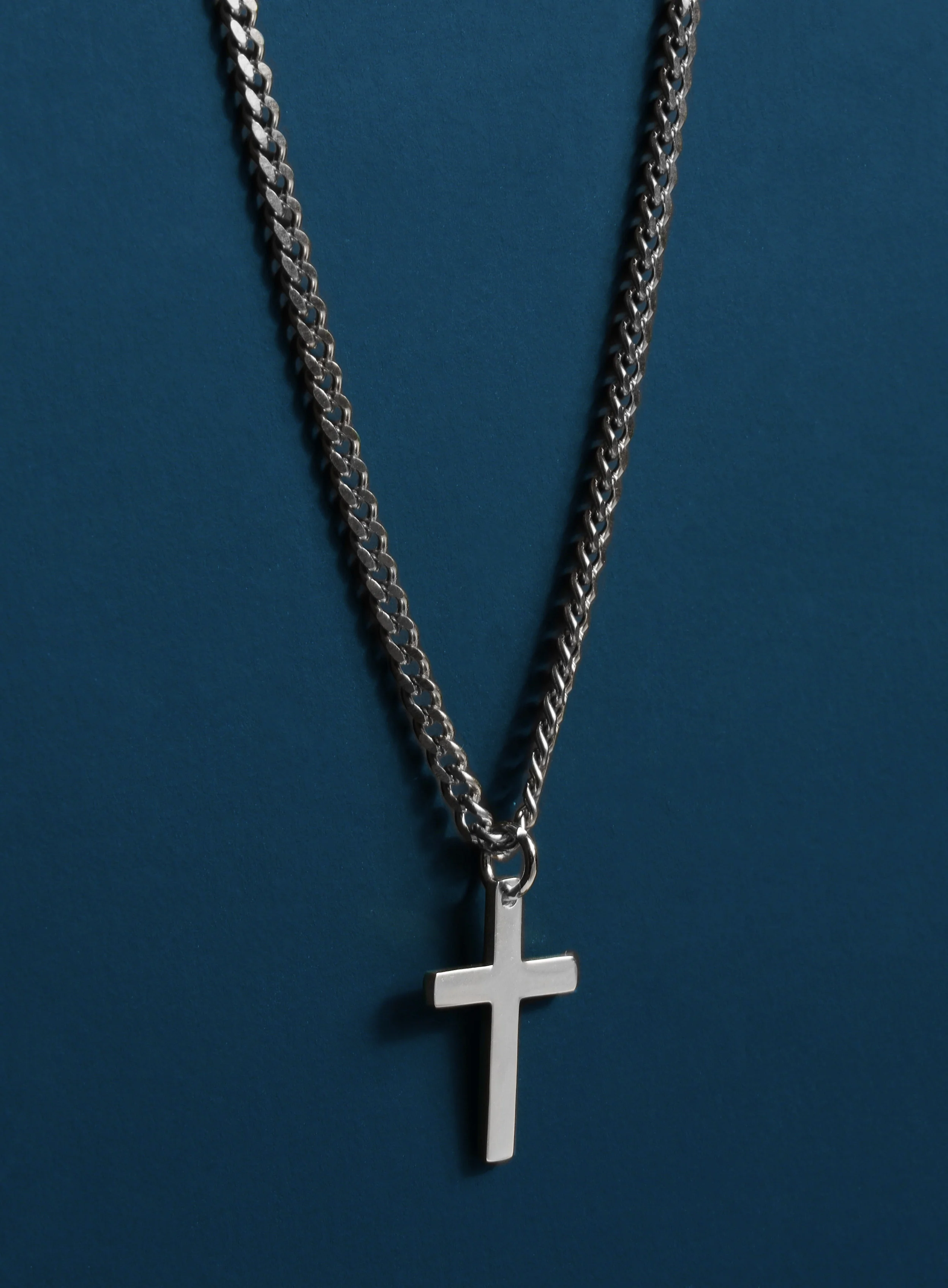 Cuban Chain Stainless Steel Cross Necklace - Image 6
