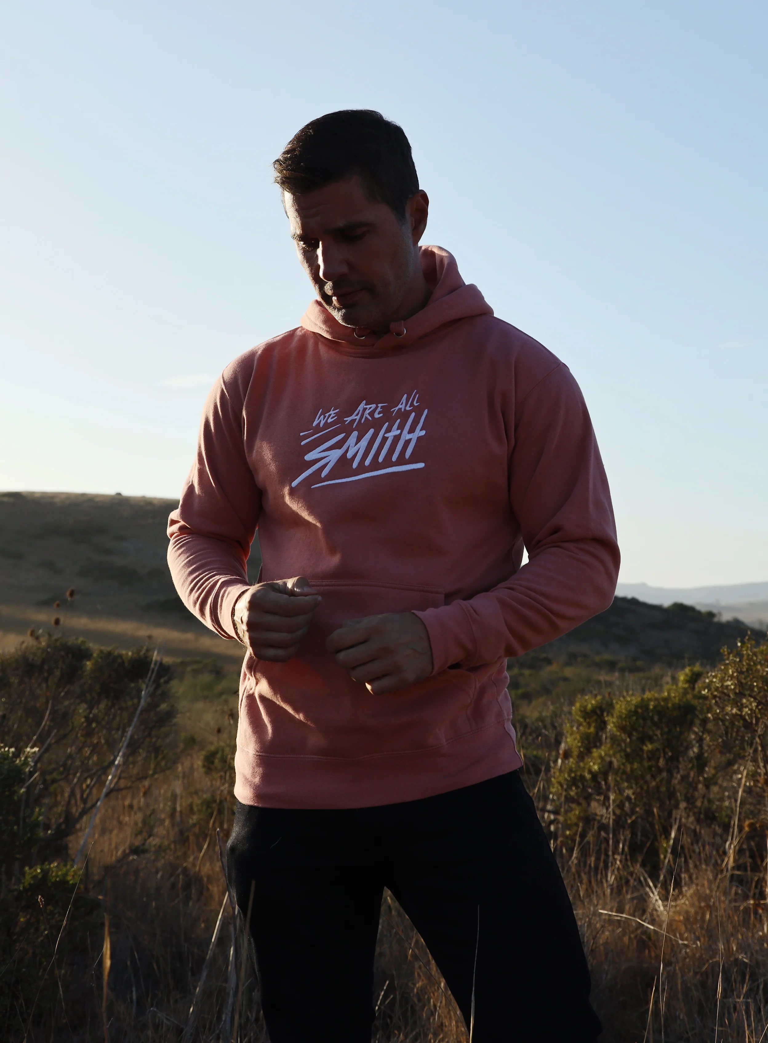 Dusty Rose WAAS logo Unisex Hoodie - Image 4