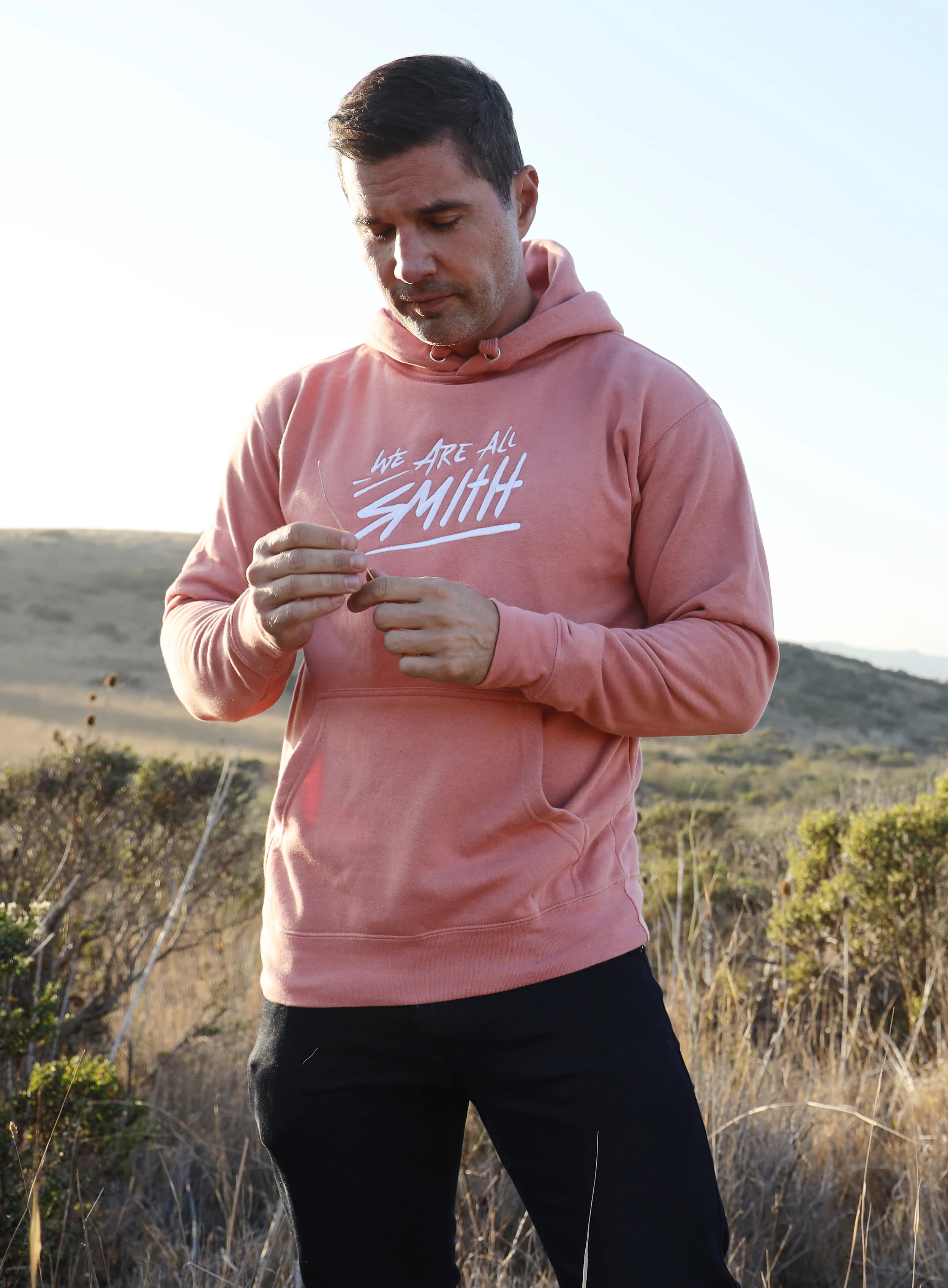 Dusty Rose WAAS logo Unisex Hoodie - Image 5