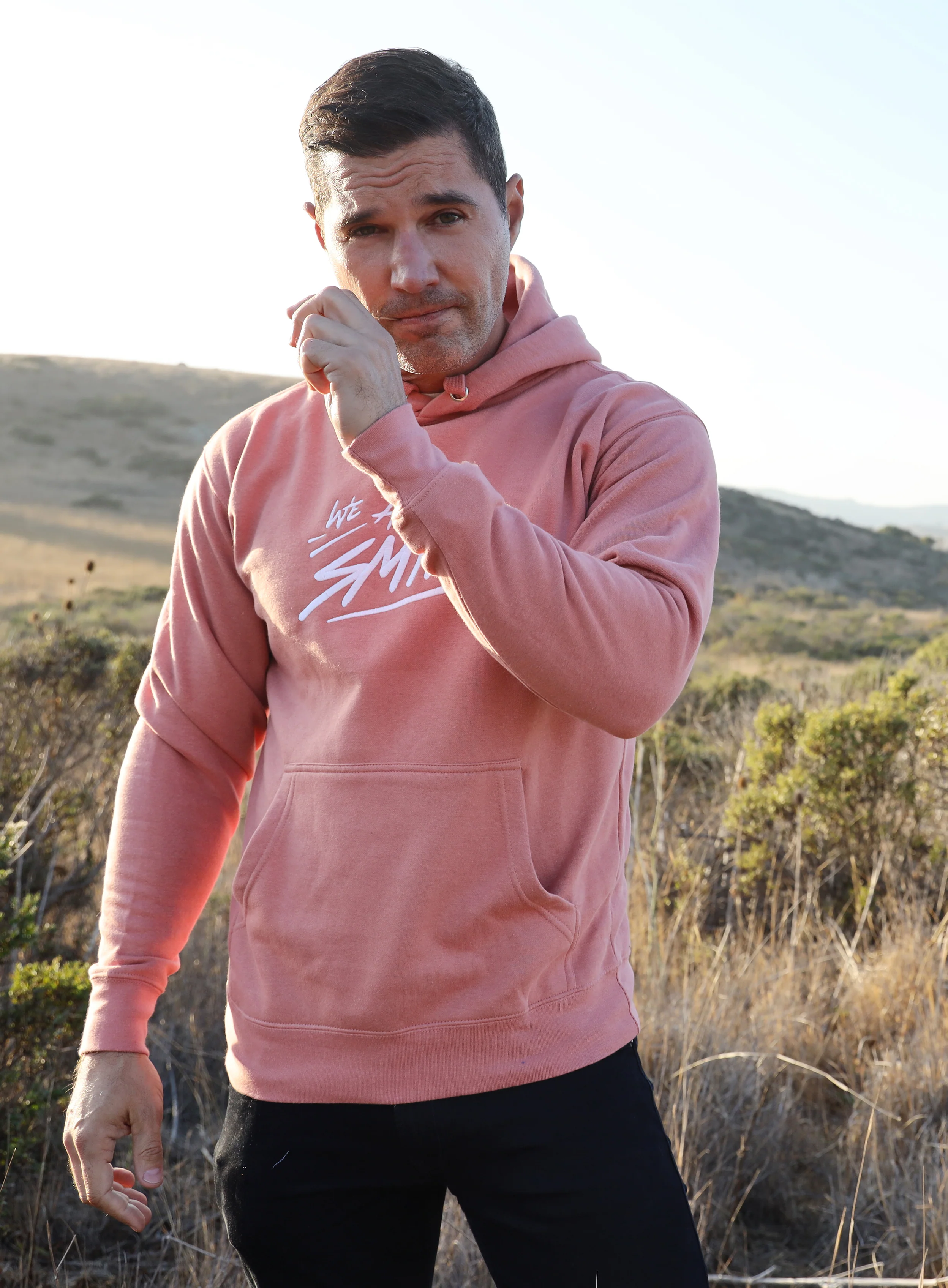 Dusty Rose WAAS logo Unisex Hoodie - Image 6