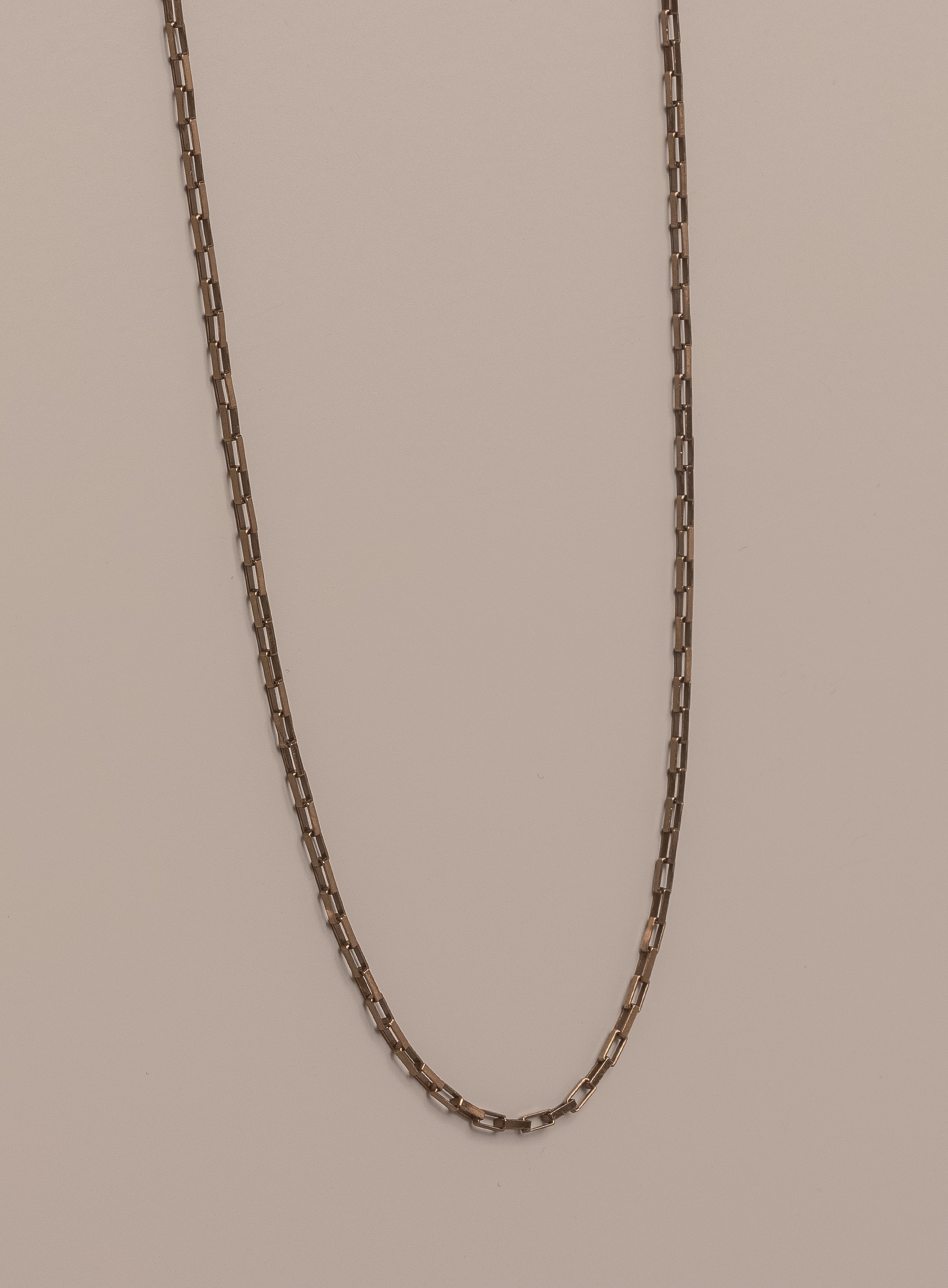 Elongated Cable "Chocolate" Vermeil Gold Chain Necklace for Men - Image 7