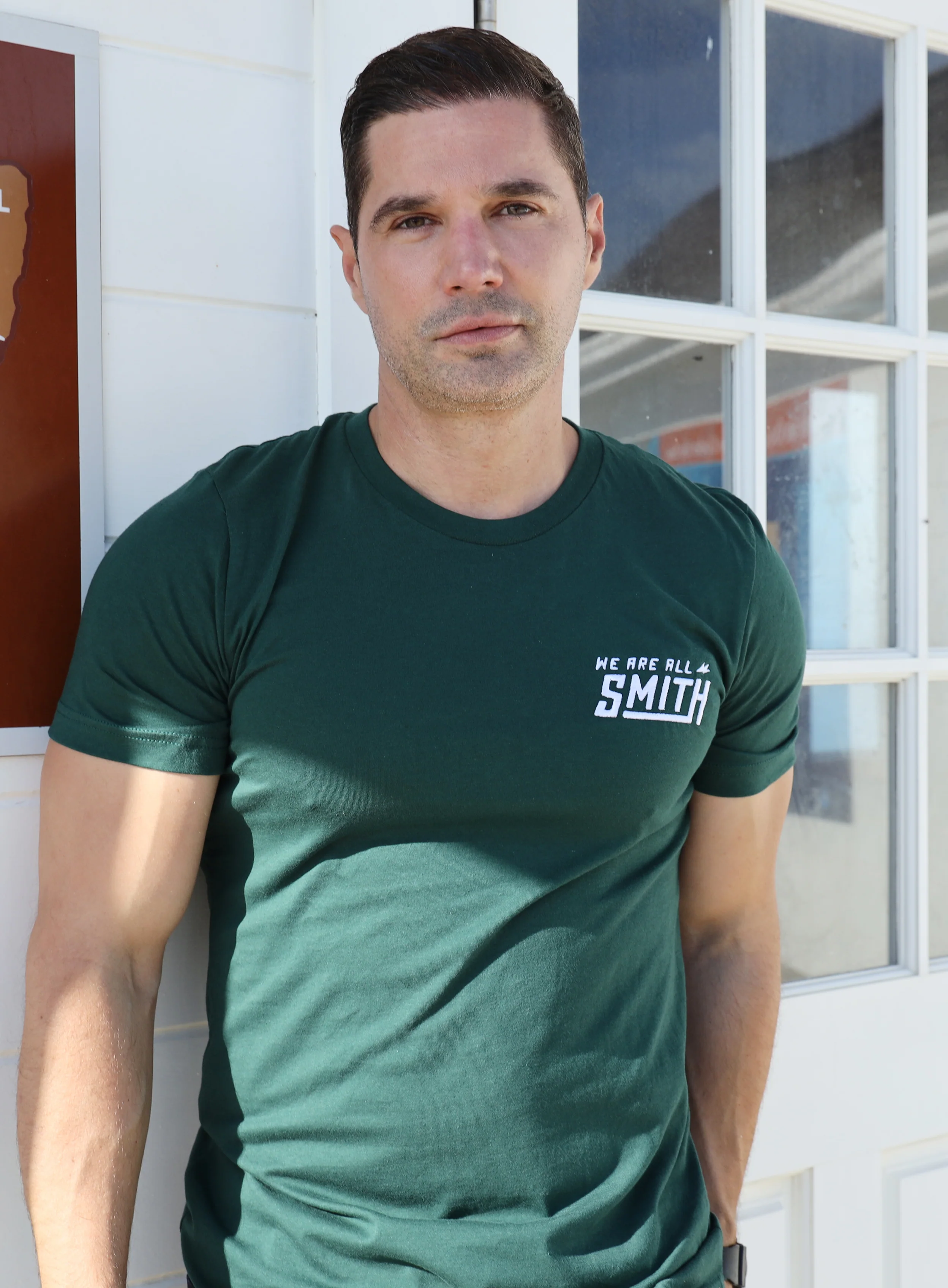 Emerald Green Embroidered WAAS logo Unisex t-shirt - Image 4