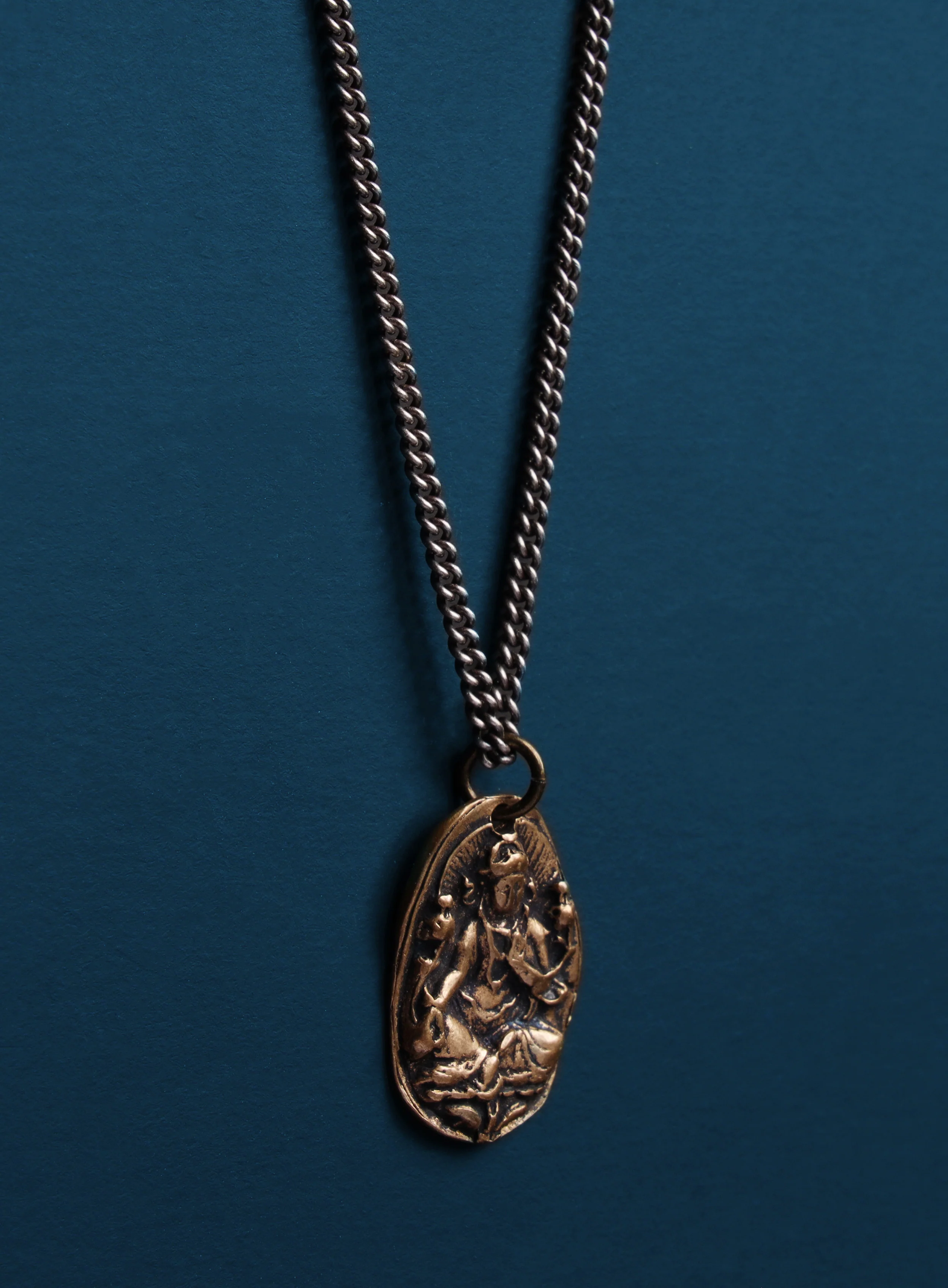 Ganesha Bronze Necklace for Men. - Image 3