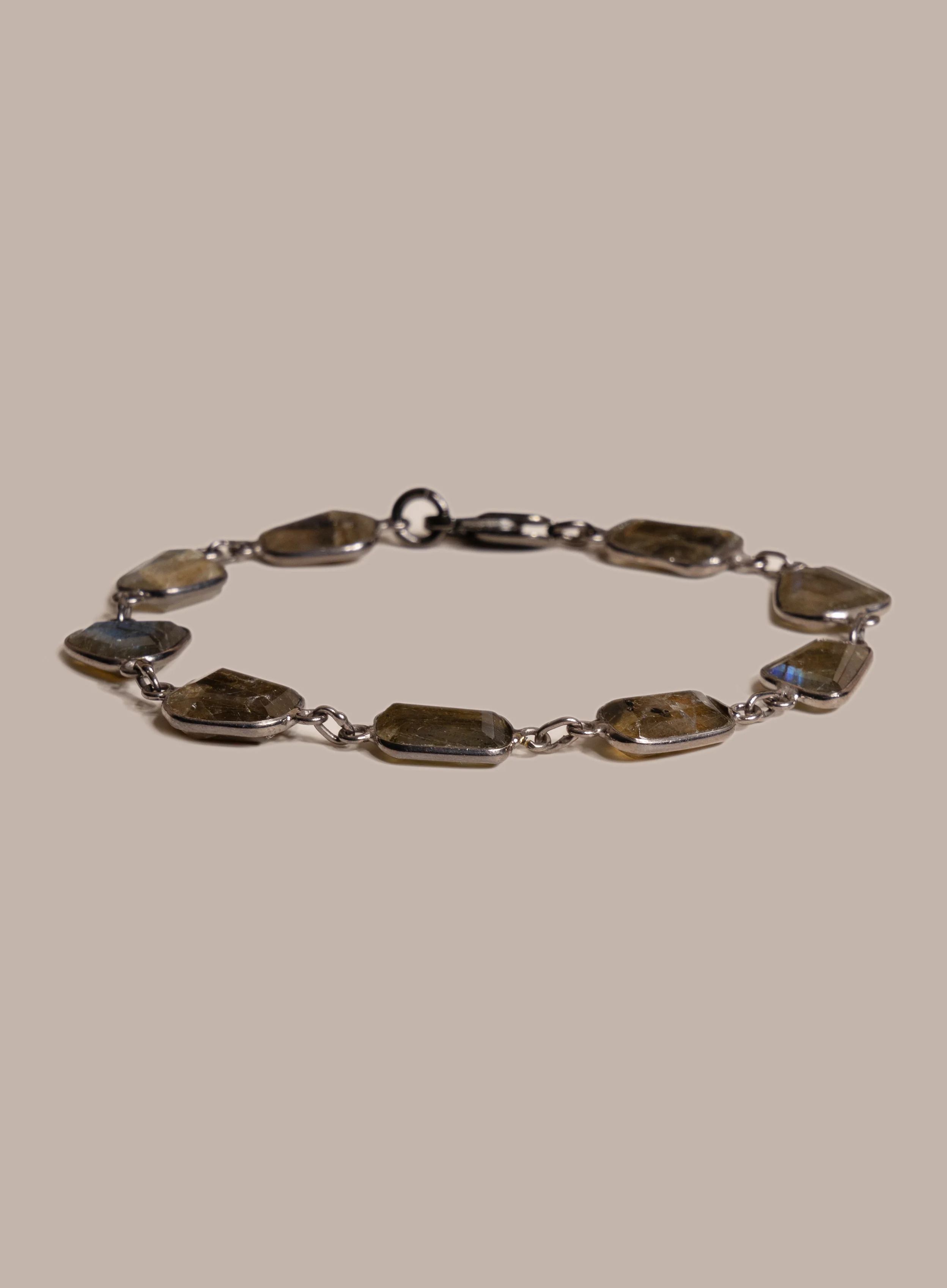 Labradorite and Sterling Silver Links Bracelet for Men - Image 6
