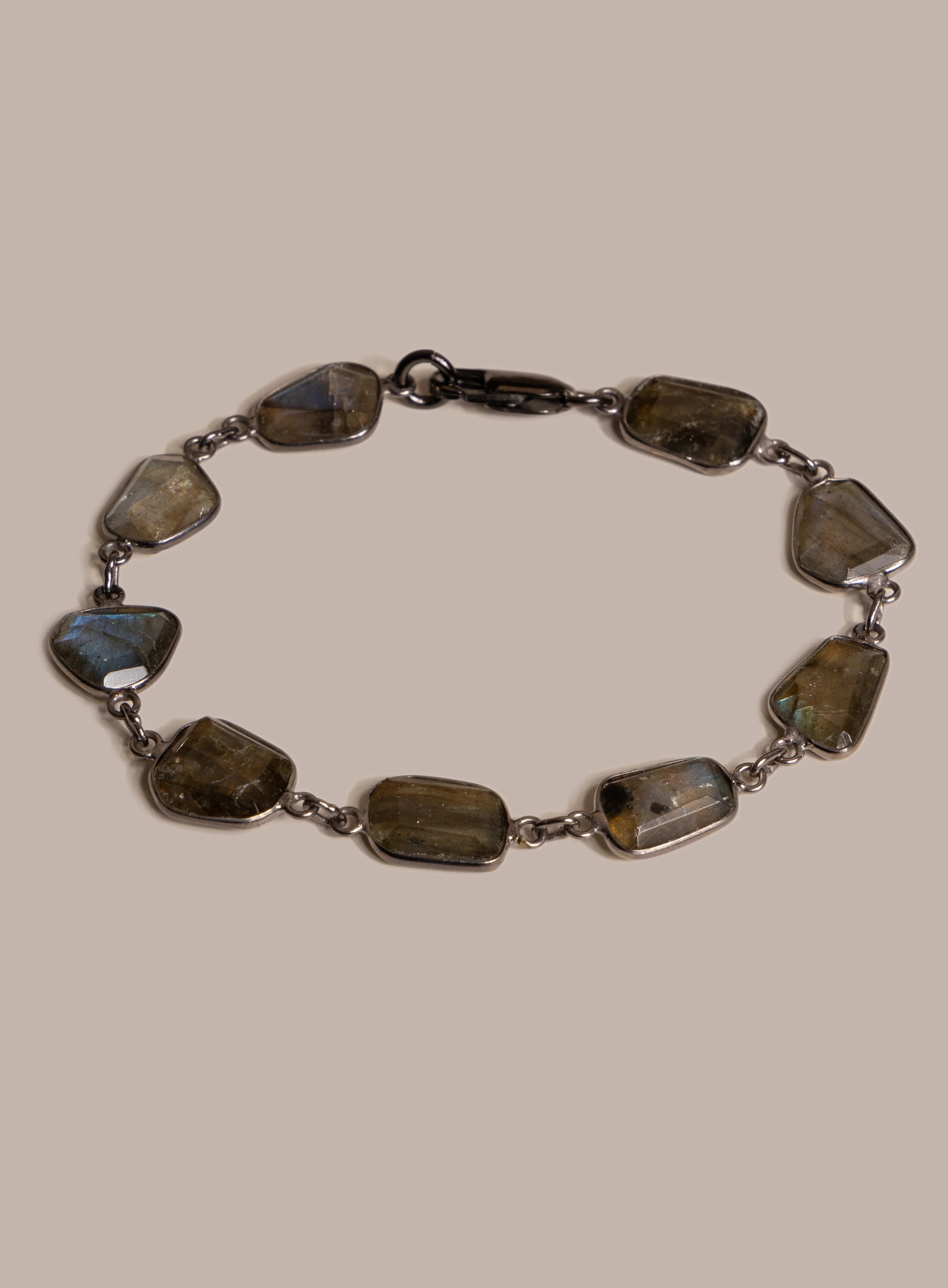 Labradorite and Sterling Silver Links Bracelet for Men - Image 7