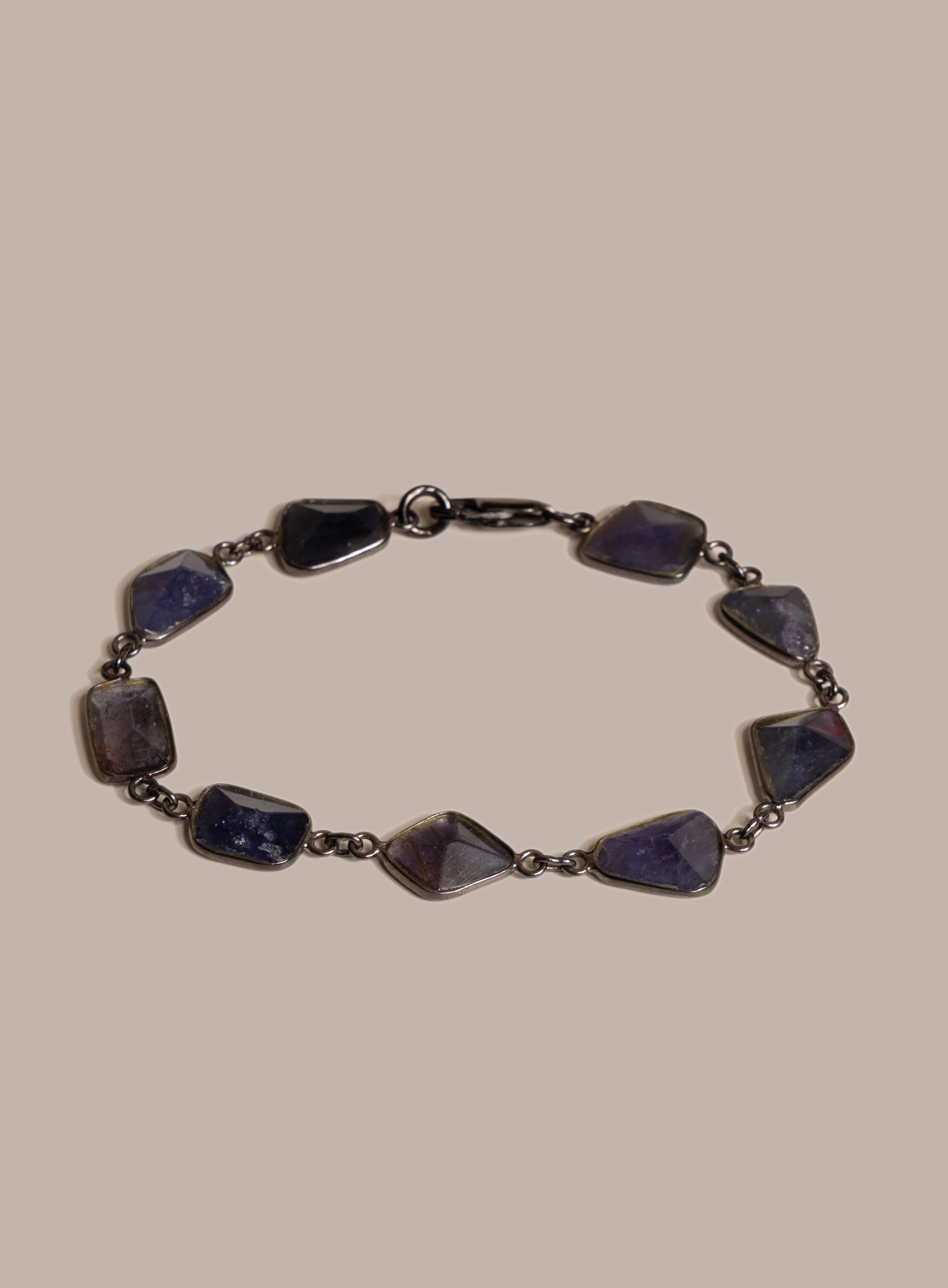 Blue / Purple Iolite Gemstone Bracelet for Man - Image 6
