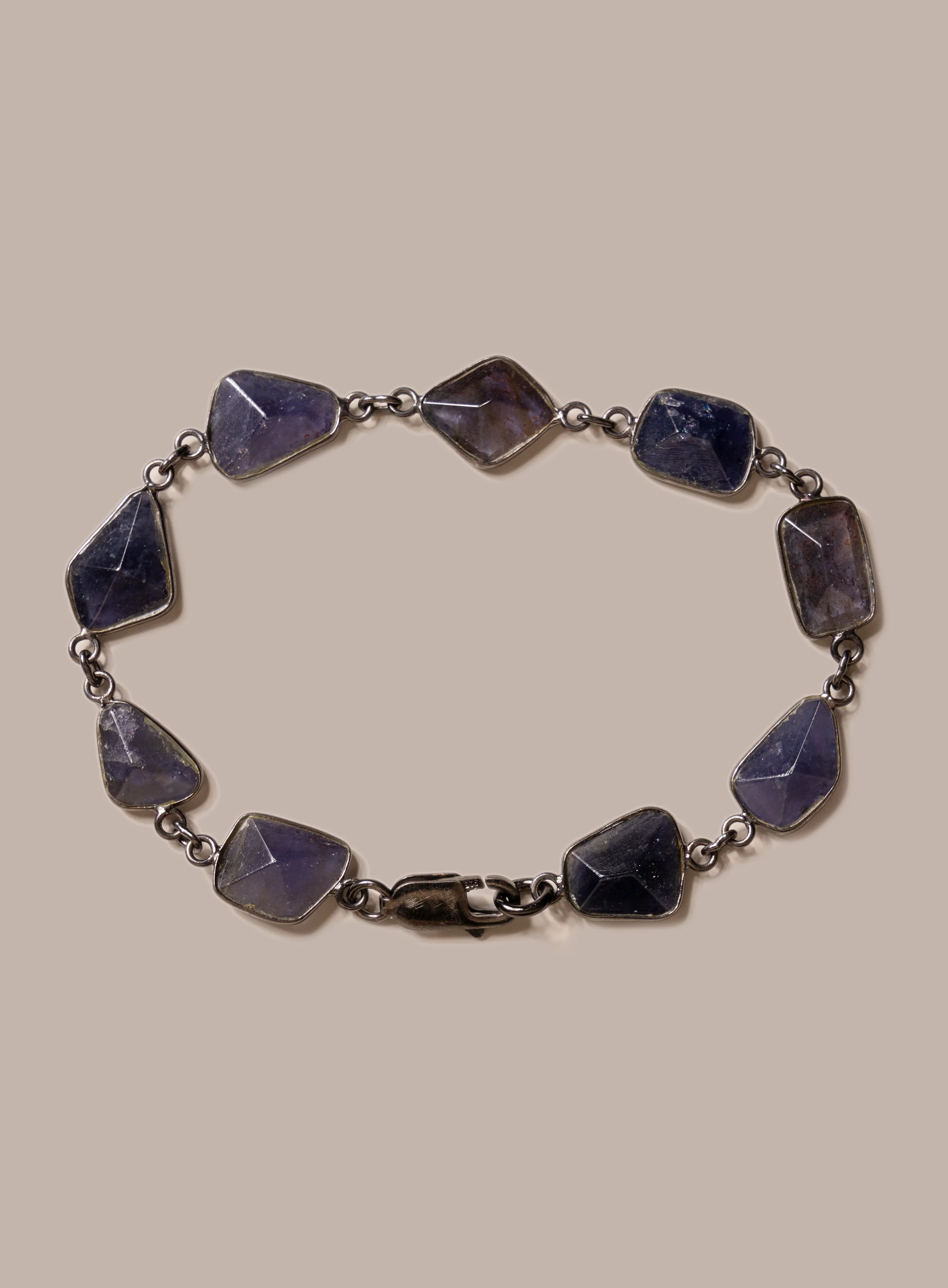 Blue / Purple Iolite Gemstone Bracelet for Man - Image 8