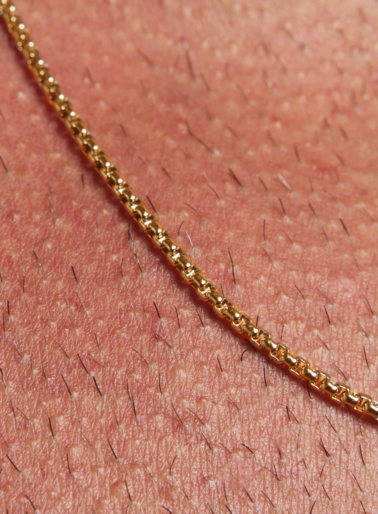 Gold Box Chain Necklace for Men - Image 3