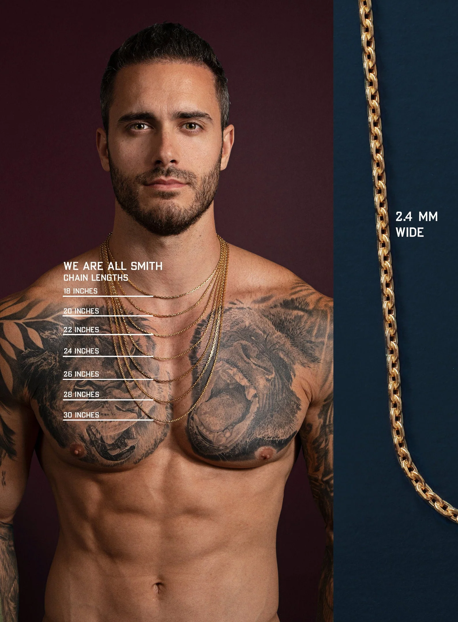 Gold Cable Chain Necklace for Men - Image 5