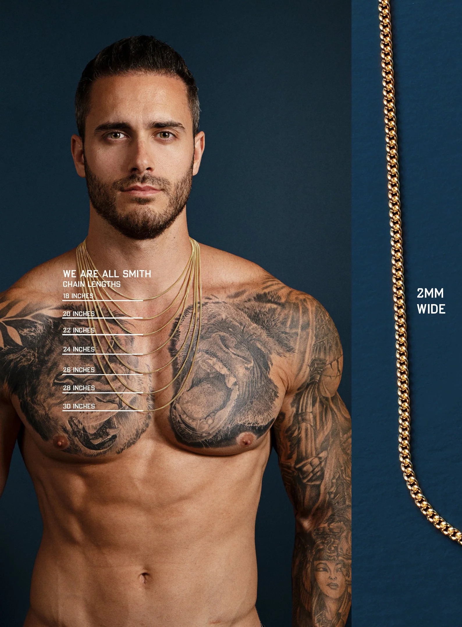 Gold Curb Chain Necklace for Men - Image 6