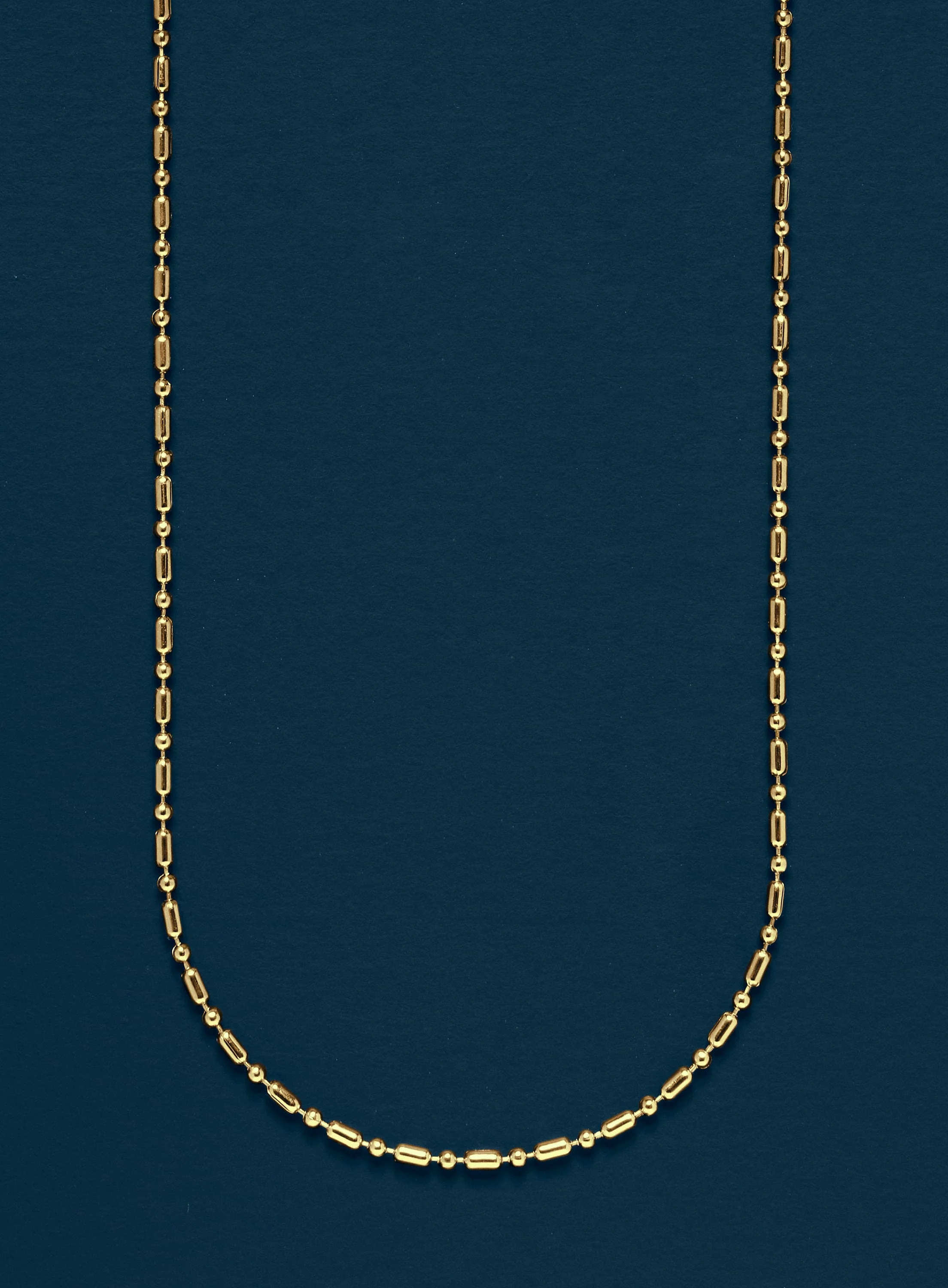1mm Minimalist Gold Men's Chain Necklace - Image 2